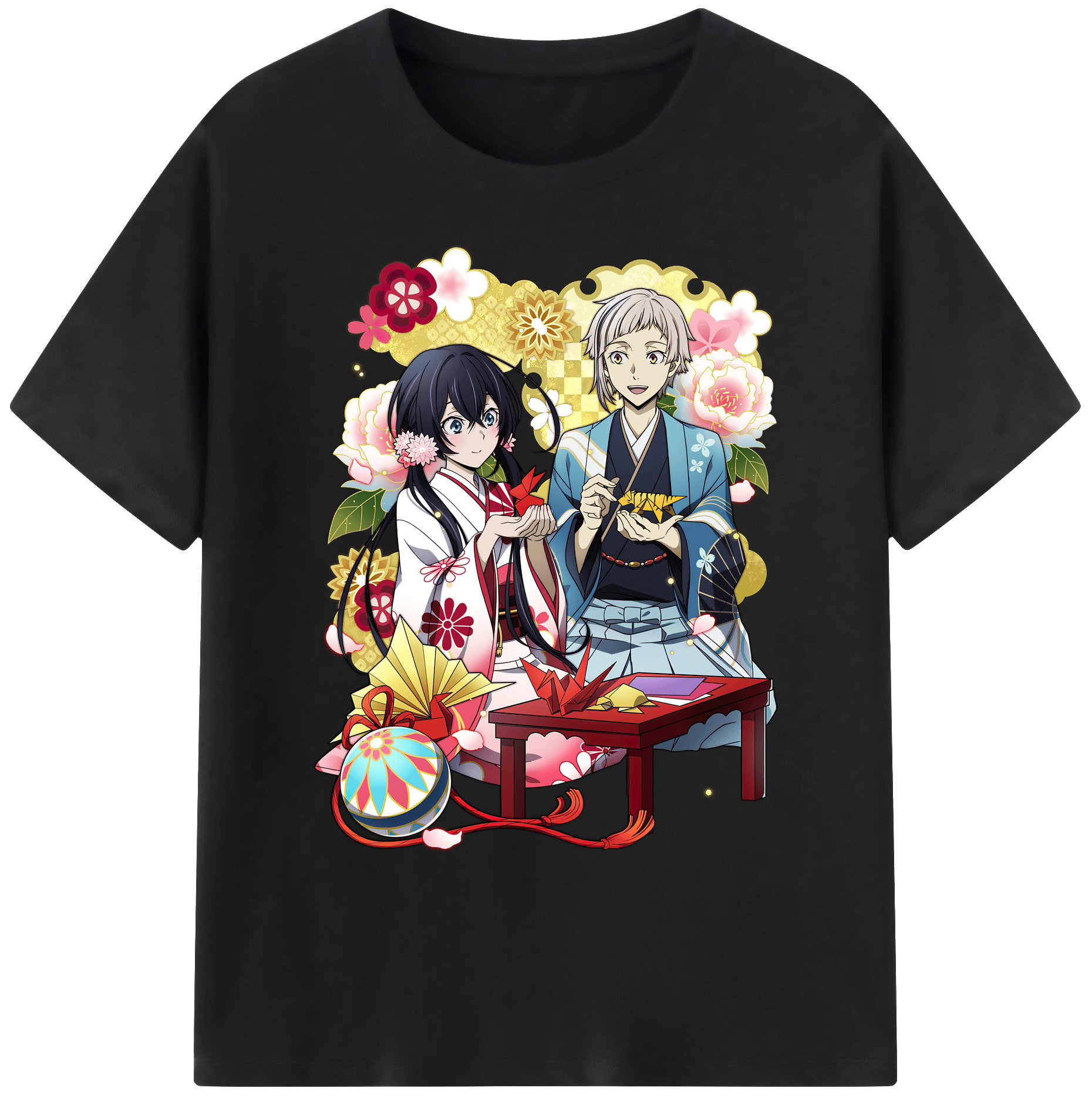 （画像用） 文豪ストレイドッグス Bungo Stray Dogs 綿100％ メンズ半袖Tシャツ｜肌触りやわらか＆通気性