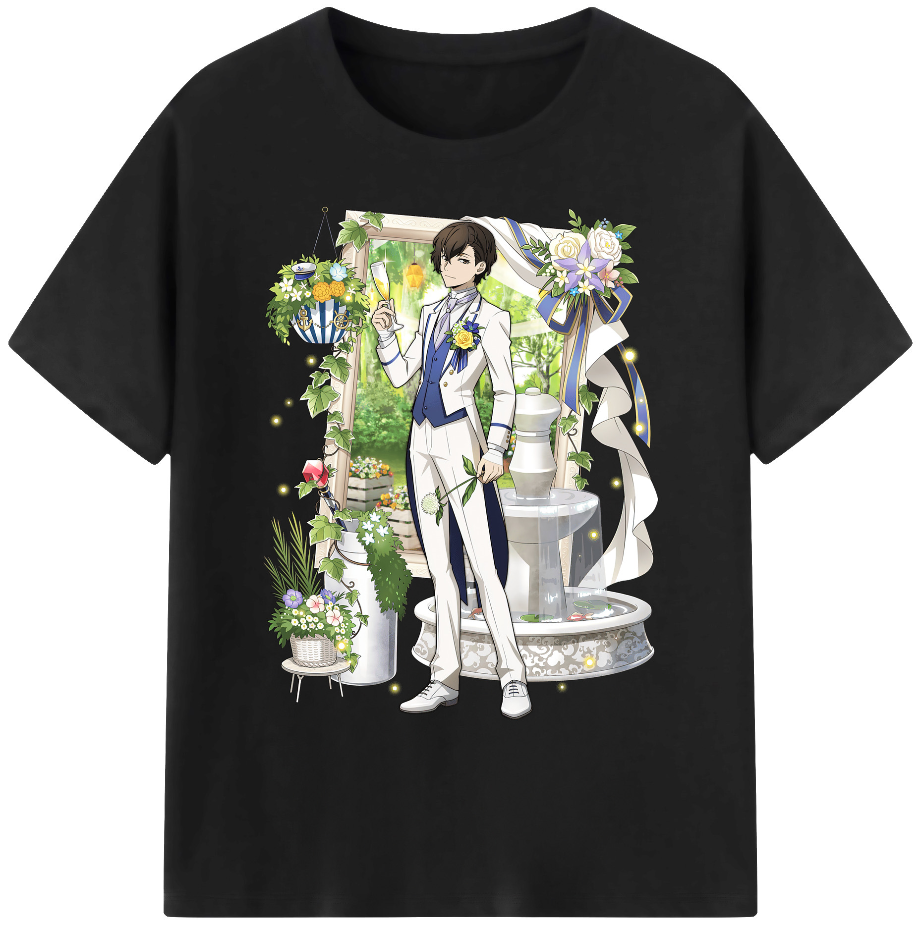 （画像用） 文豪ストレイドッグス Bungo Stray Dogs 綿100％ メンズ半袖Tシャツ｜肌触りやわらか＆通気性