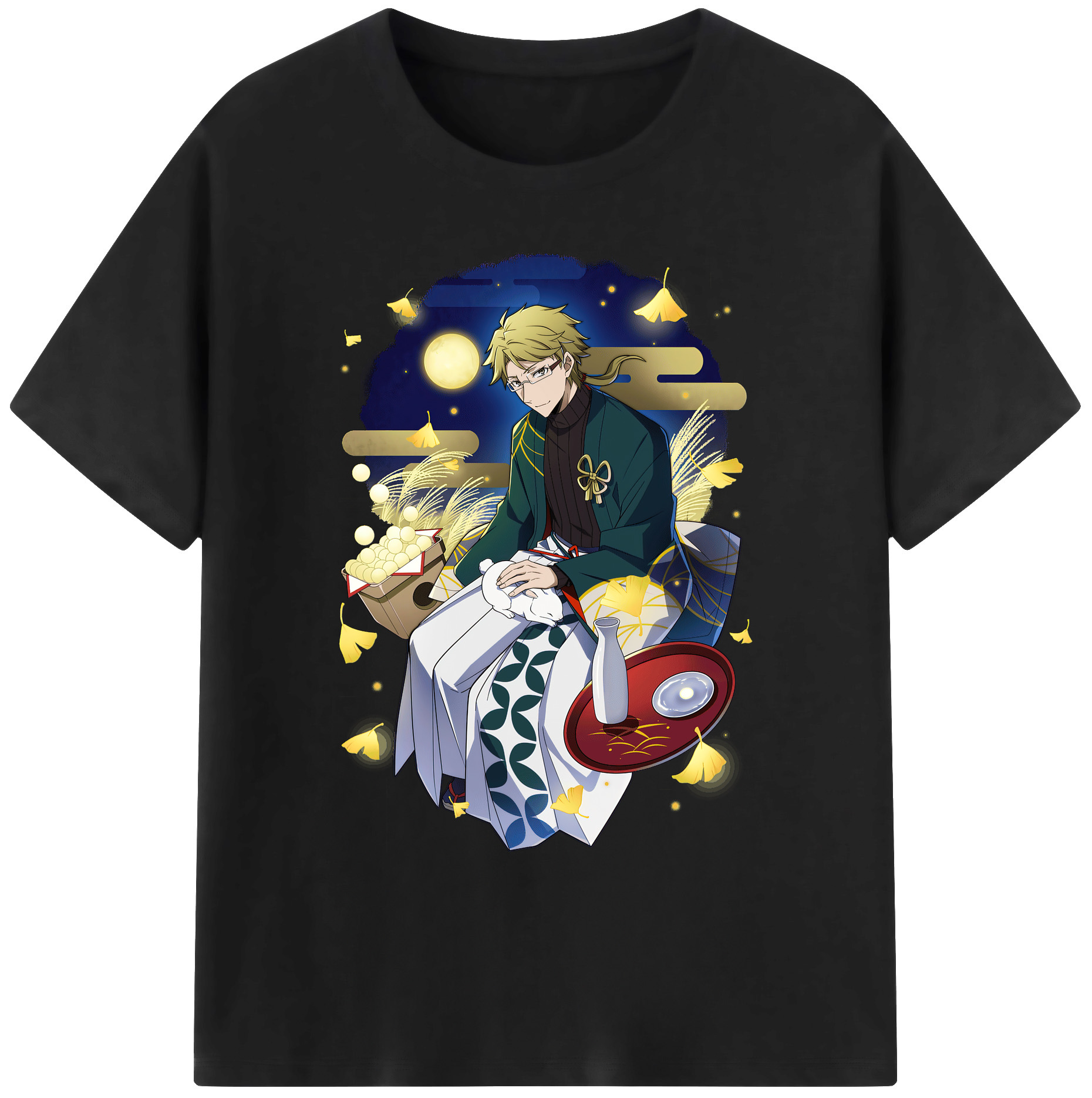 （画像用） 文豪ストレイドッグス Bungo Stray Dogs 綿100％ メンズ半袖Tシャツ｜肌触りやわらか＆通気性