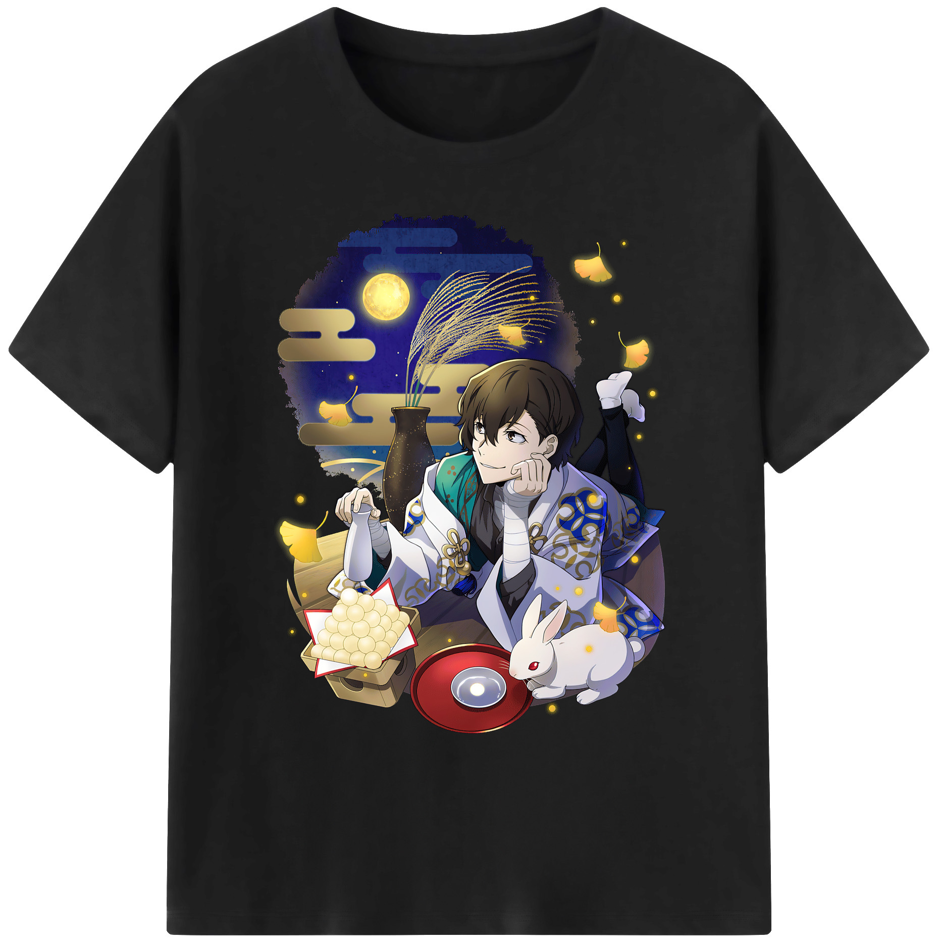 （画像用） 文豪ストレイドッグス Bungo Stray Dogs 綿100％ メンズ半袖Tシャツ｜肌触りやわらか＆通気性
