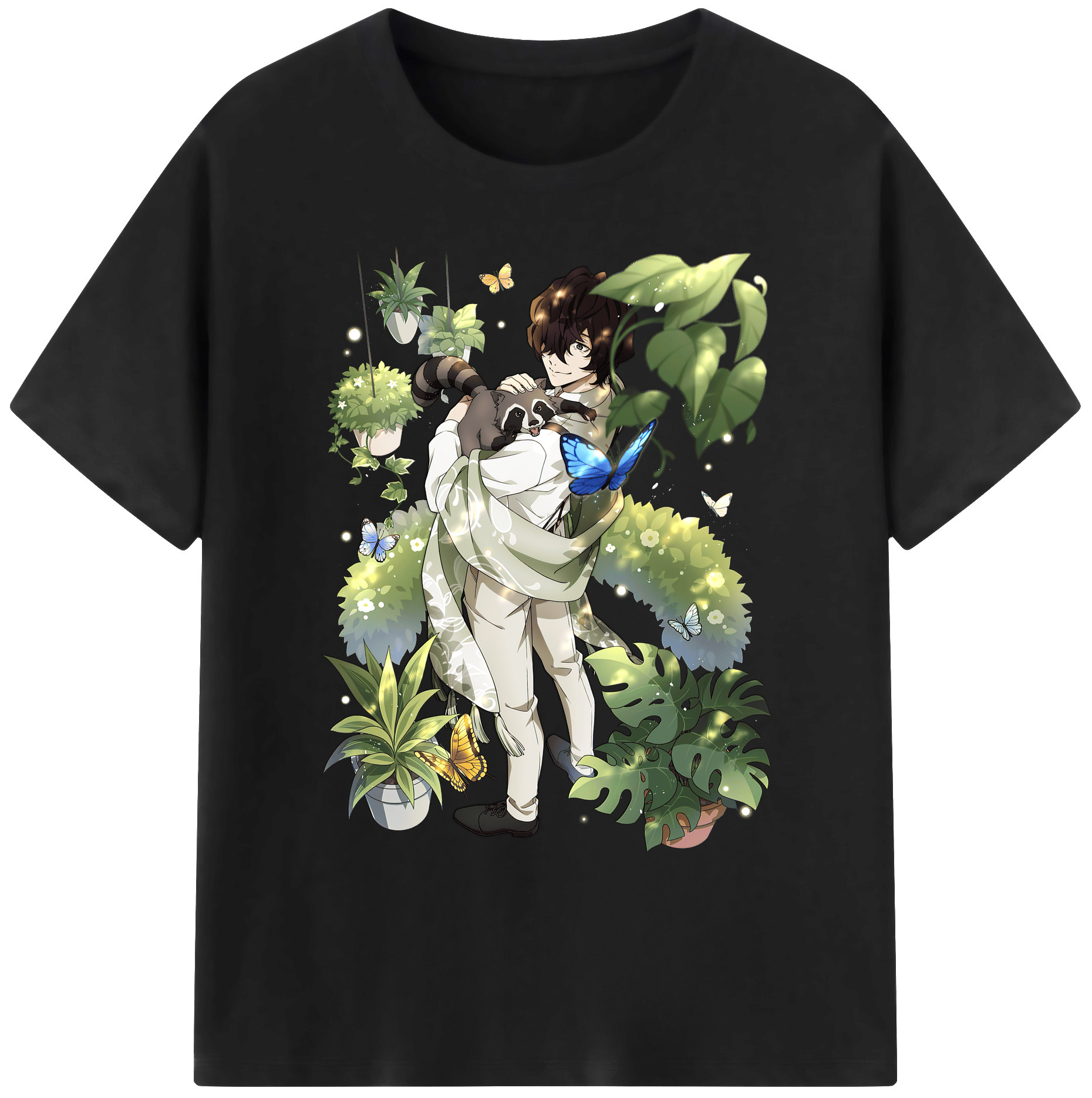 （画像用） 文豪ストレイドッグス Bungo Stray Dogs 綿100％ メンズ半袖Tシャツ｜肌触りやわらか＆通気性