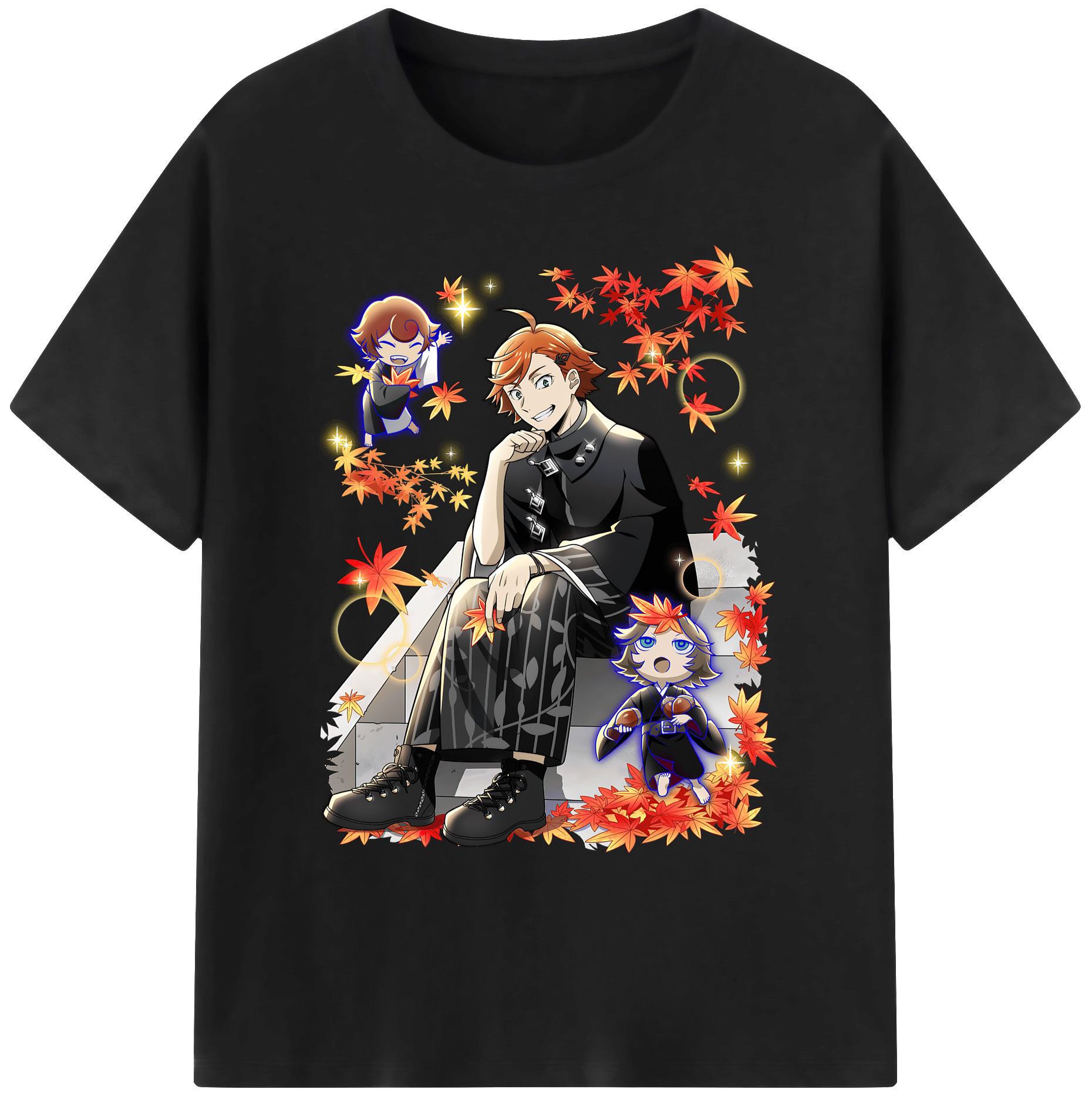 （画像用） 文豪ストレイドッグス Bungo Stray Dogs 綿100％ メンズ半袖Tシャツ｜肌触りやわらか＆通気性
