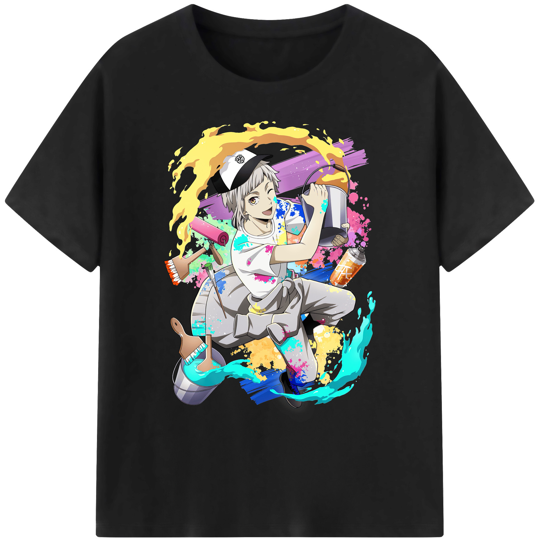 （画像用） 文豪ストレイドッグス Bungo Stray Dogs 綿100％ メンズ半袖Tシャツ｜肌触りやわらか＆通気性