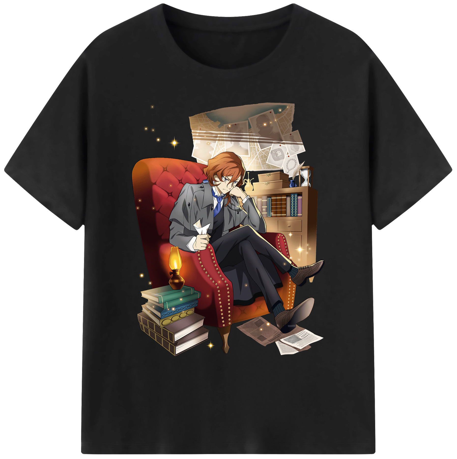 （画像用） 文豪ストレイドッグス Bungo Stray Dogs 綿100％ メンズ半袖Tシャツ｜肌触りやわらか＆通気性