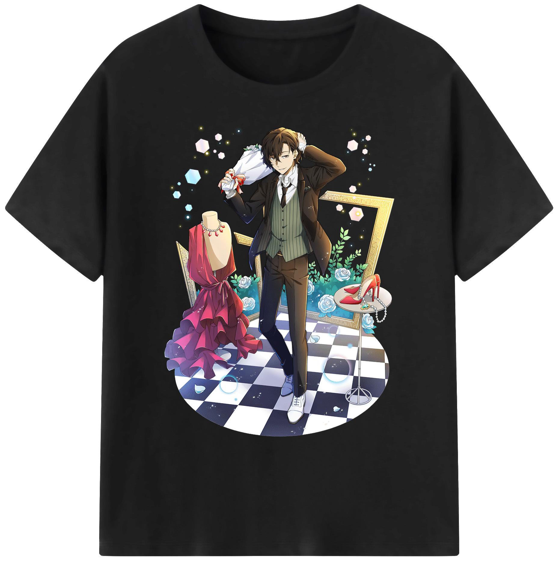 （画像用） 文豪ストレイドッグス Bungo Stray Dogs 綿100％ メンズ半袖Tシャツ｜肌触りやわらか＆通気性