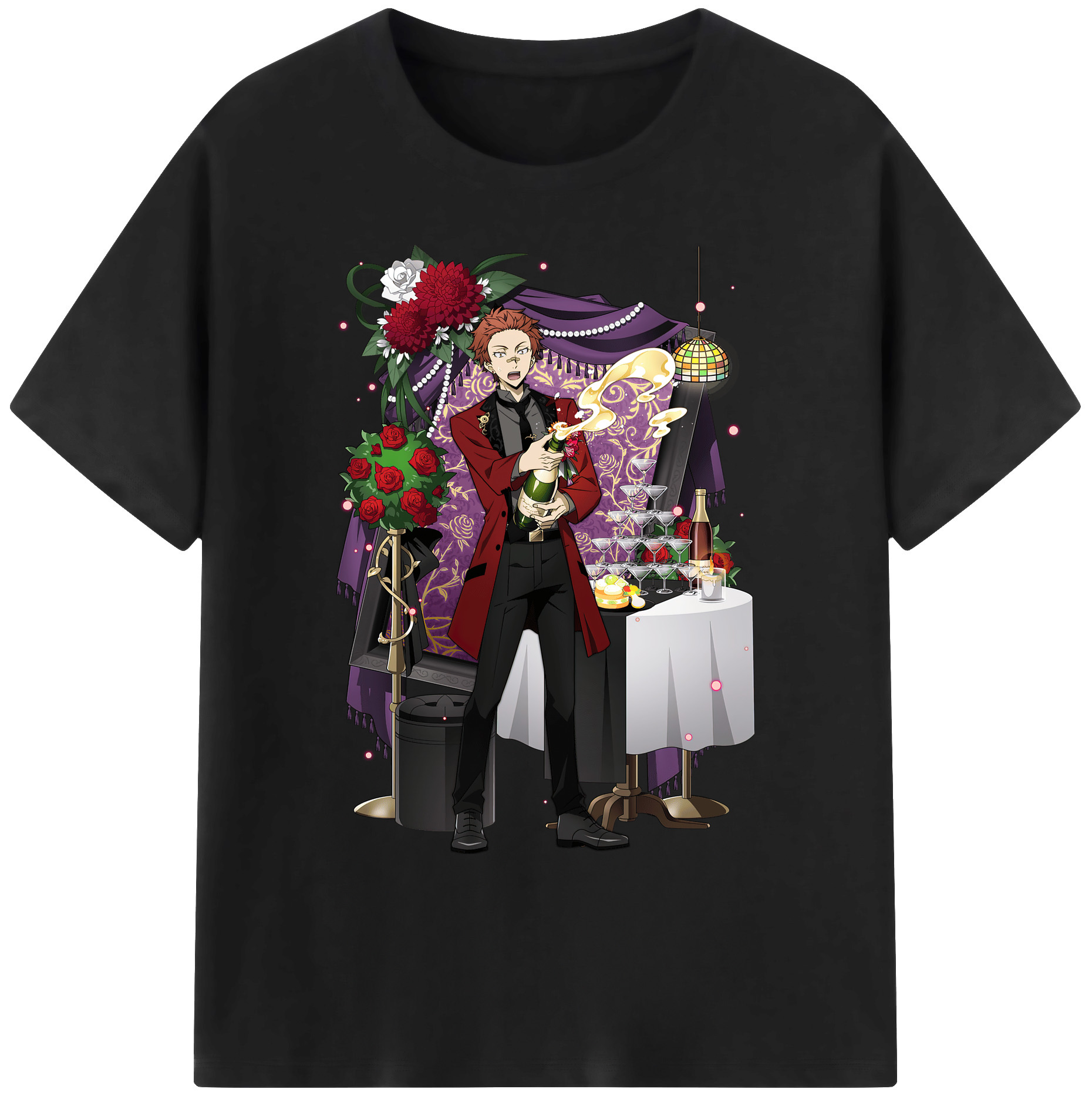 （画像用） 文豪ストレイドッグス Bungo Stray Dogs 綿100％ メンズ半袖Tシャツ｜肌触りやわらか＆通気性