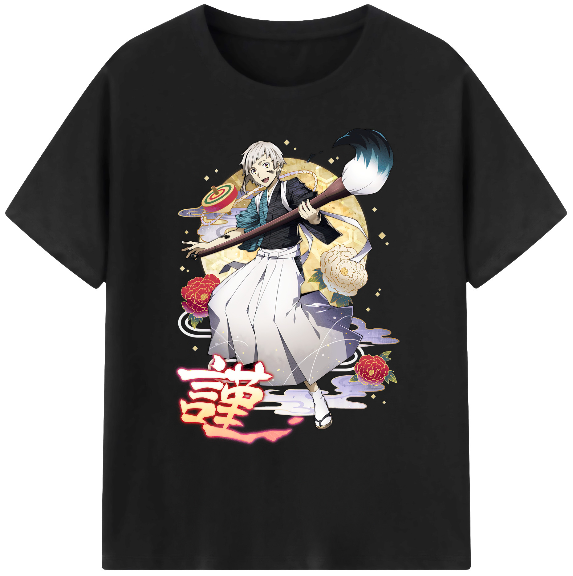 （画像用） 文豪ストレイドッグス Bungo Stray Dogs 綿100％ メンズ半袖Tシャツ｜肌触りやわらか＆通気性