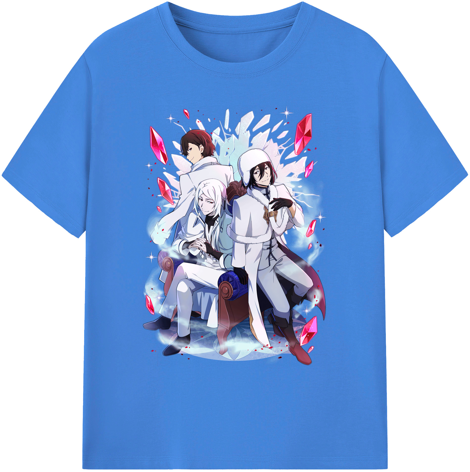 （画像用） 文豪ストレイドッグス Bungo Stray Dogs 綿100％ メンズ半袖Tシャツ｜肌触りやわらか＆通気性