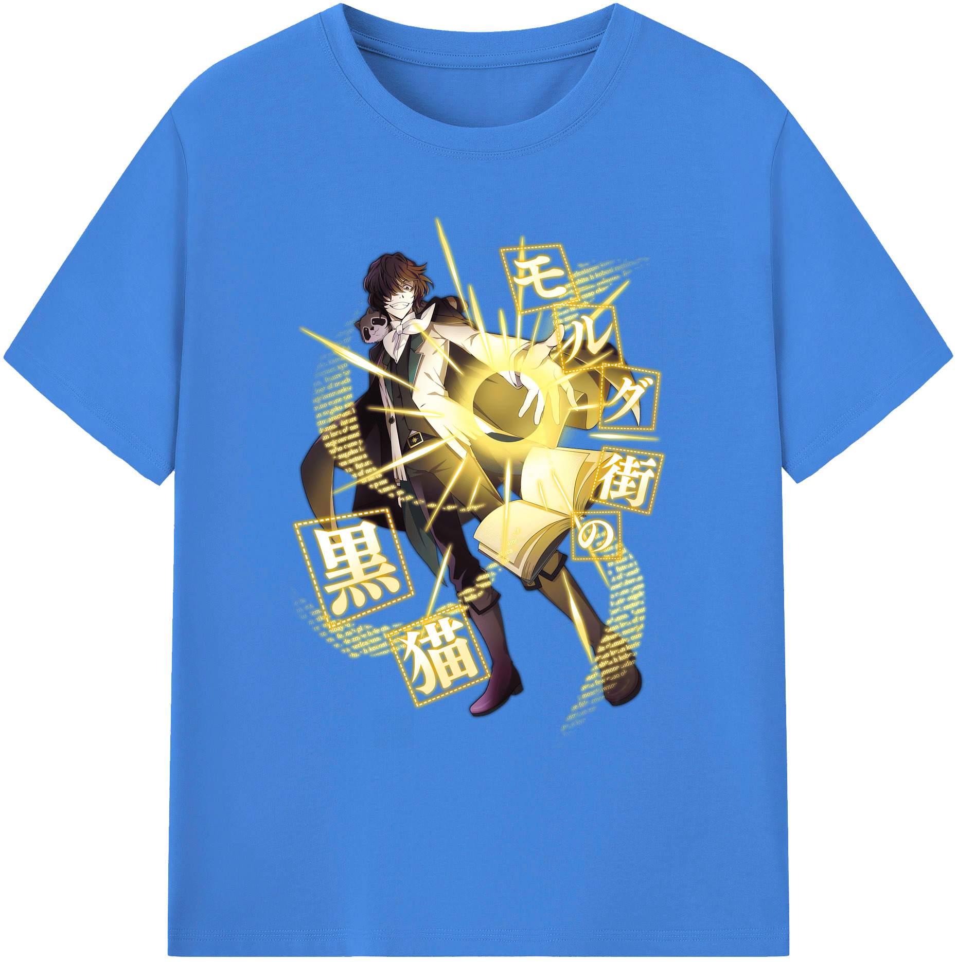 （画像用） 文豪ストレイドッグス Bungo Stray Dogs 綿100％ メンズ半袖Tシャツ｜肌触りやわらか＆通気性