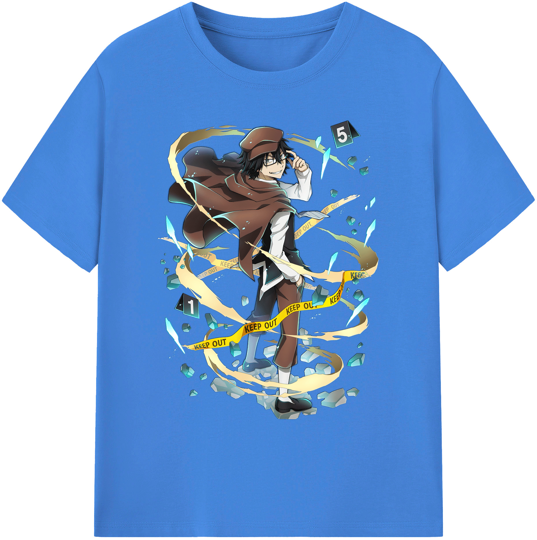 （画像用） 文豪ストレイドッグス Bungo Stray Dogs 綿100％ メンズ半袖Tシャツ｜肌触りやわらか＆通気性
