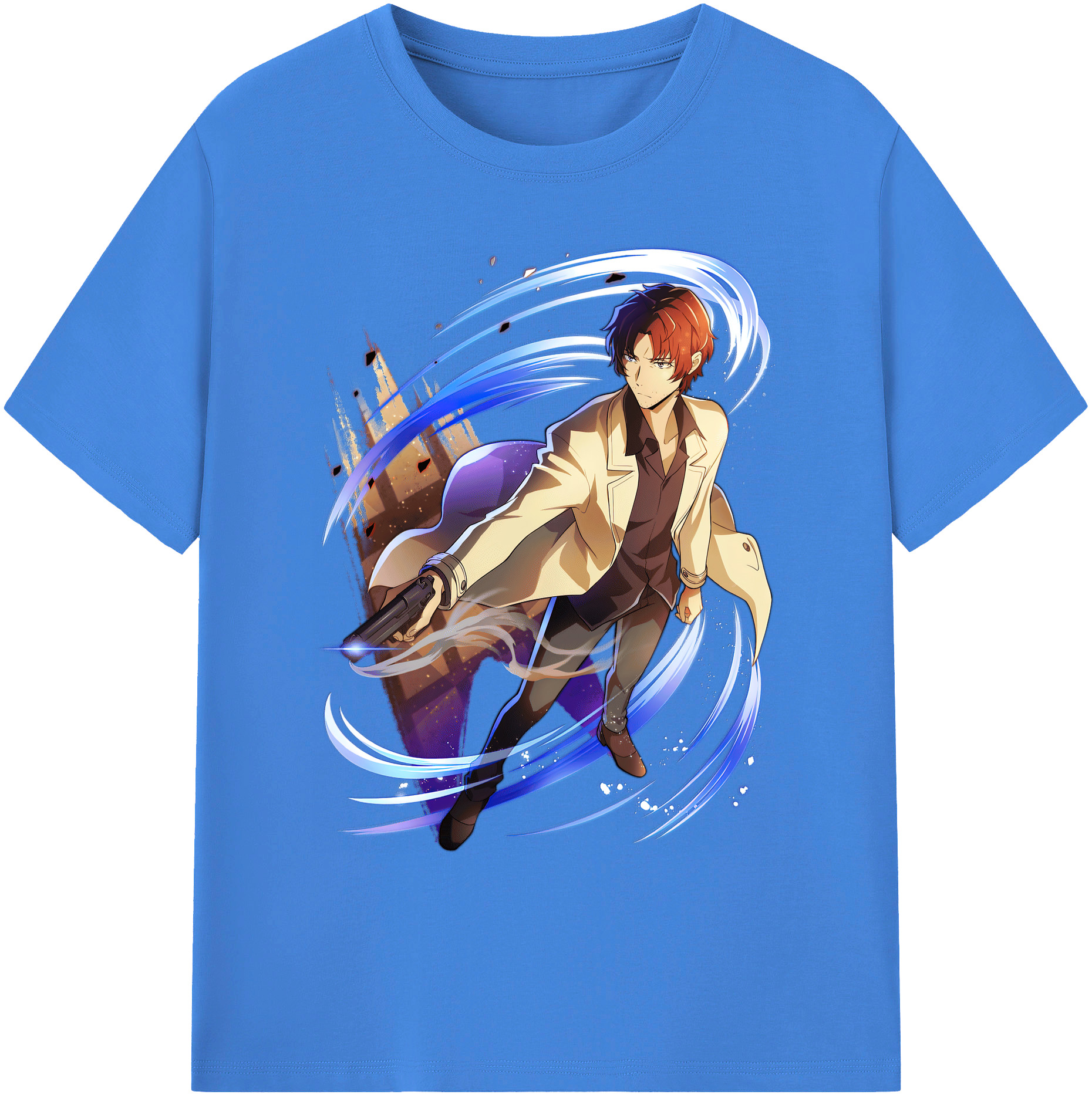 （画像用） 文豪ストレイドッグス Bungo Stray Dogs 綿100％ メンズ半袖Tシャツ｜肌触りやわらか＆通気性