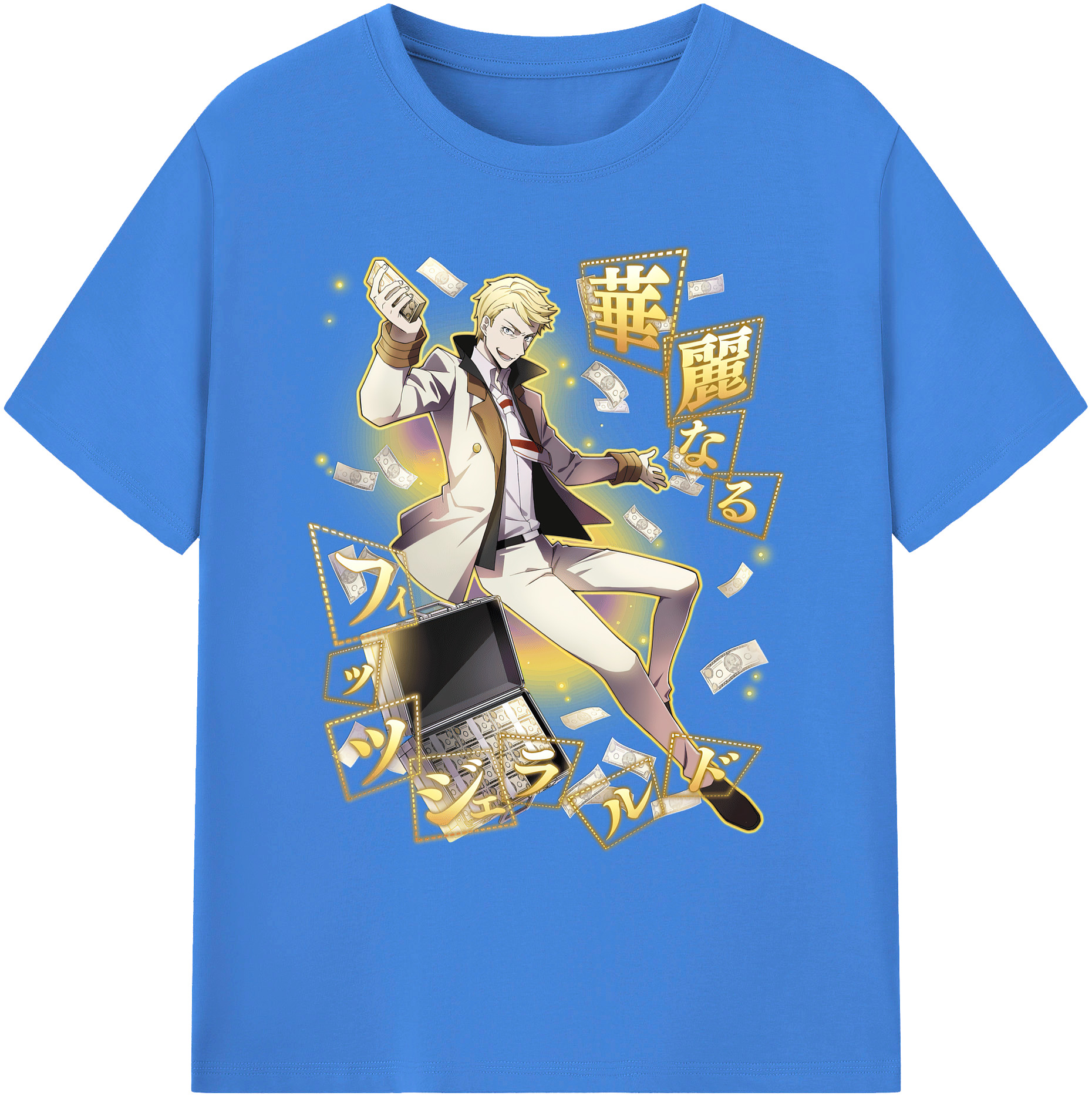 （画像用） 文豪ストレイドッグス Bungo Stray Dogs 綿100％ メンズ半袖Tシャツ｜肌触りやわらか＆通気性