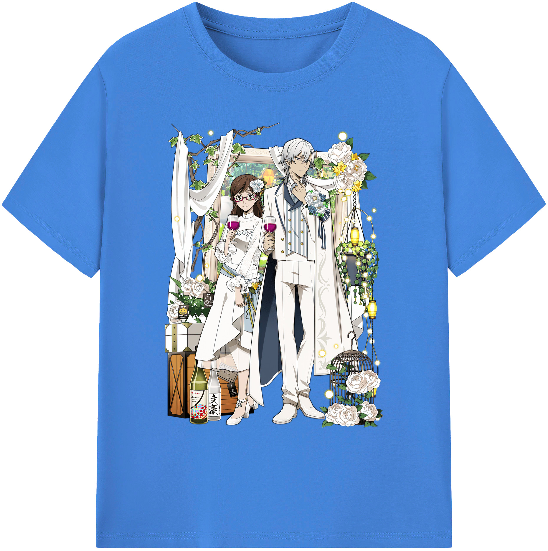 （画像用） 文豪ストレイドッグス Bungo Stray Dogs 綿100％ メンズ半袖Tシャツ｜肌触りやわらか＆通気性