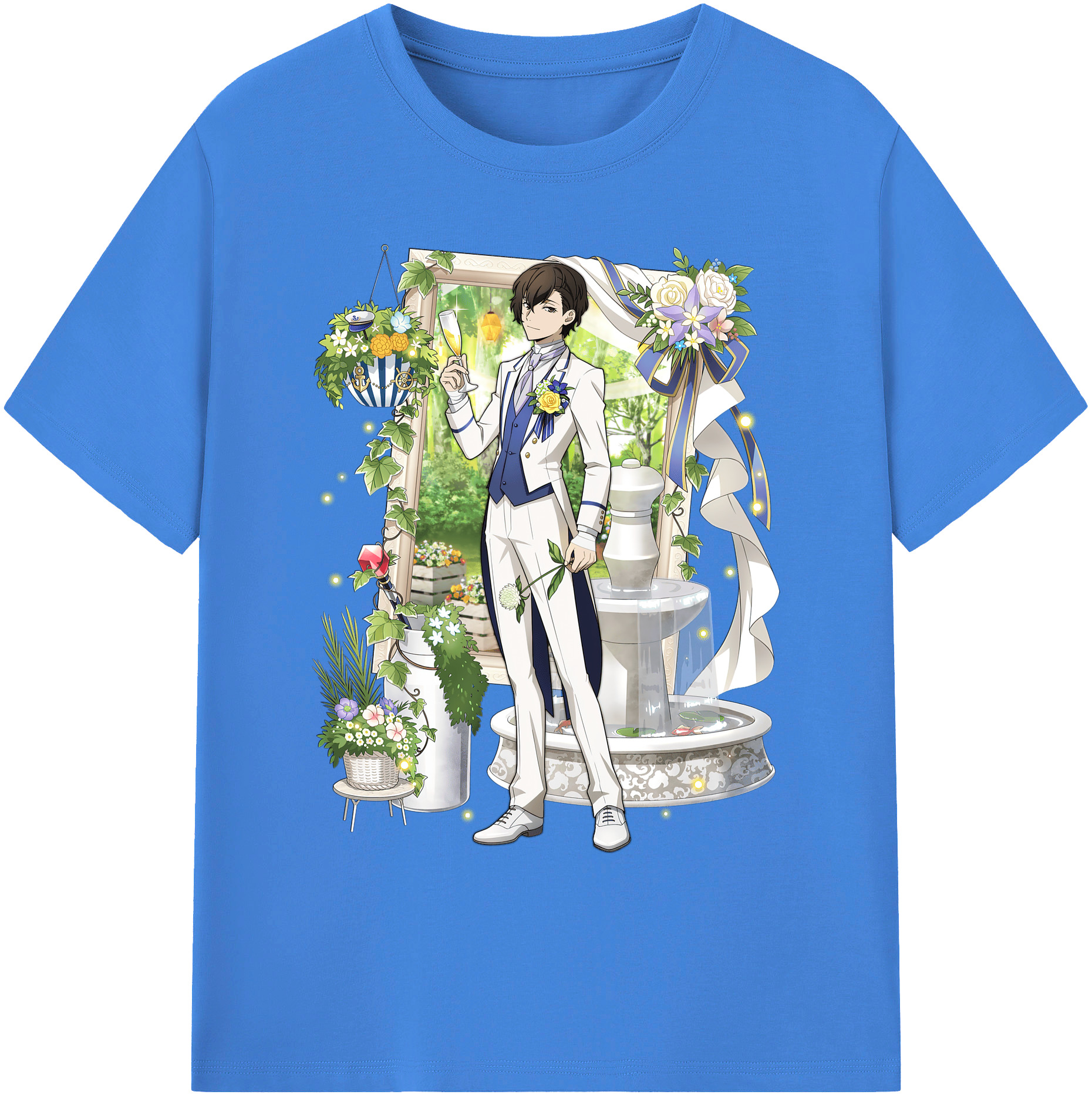（画像用） 文豪ストレイドッグス Bungo Stray Dogs 綿100％ メンズ半袖Tシャツ｜肌触りやわらか＆通気性