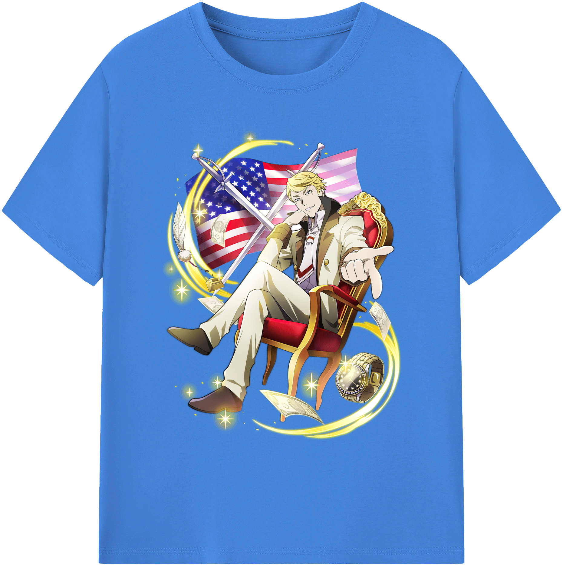 （画像用） 文豪ストレイドッグス Bungo Stray Dogs 綿100％ メンズ半袖Tシャツ｜肌触りやわらか＆通気性