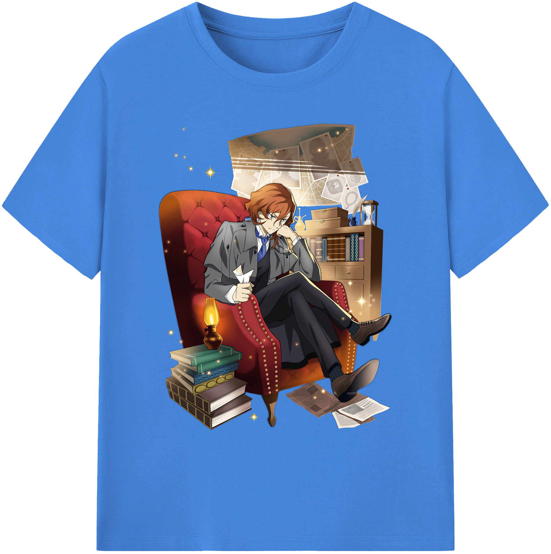 （画像用） 文豪ストレイドッグス Bungo Stray Dogs 綿100％ メンズ半袖Tシャツ｜肌触りやわらか＆通気性