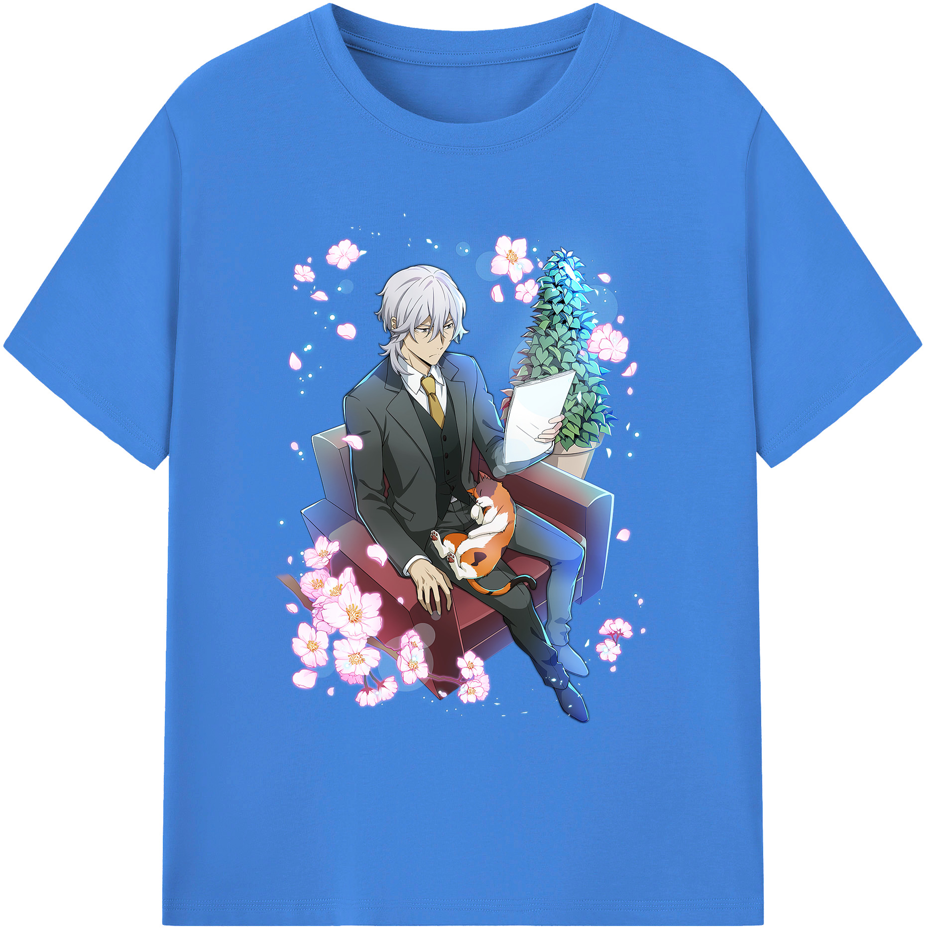 （画像用） 文豪ストレイドッグス Bungo Stray Dogs 綿100％ メンズ半袖Tシャツ｜肌触りやわらか＆通気性