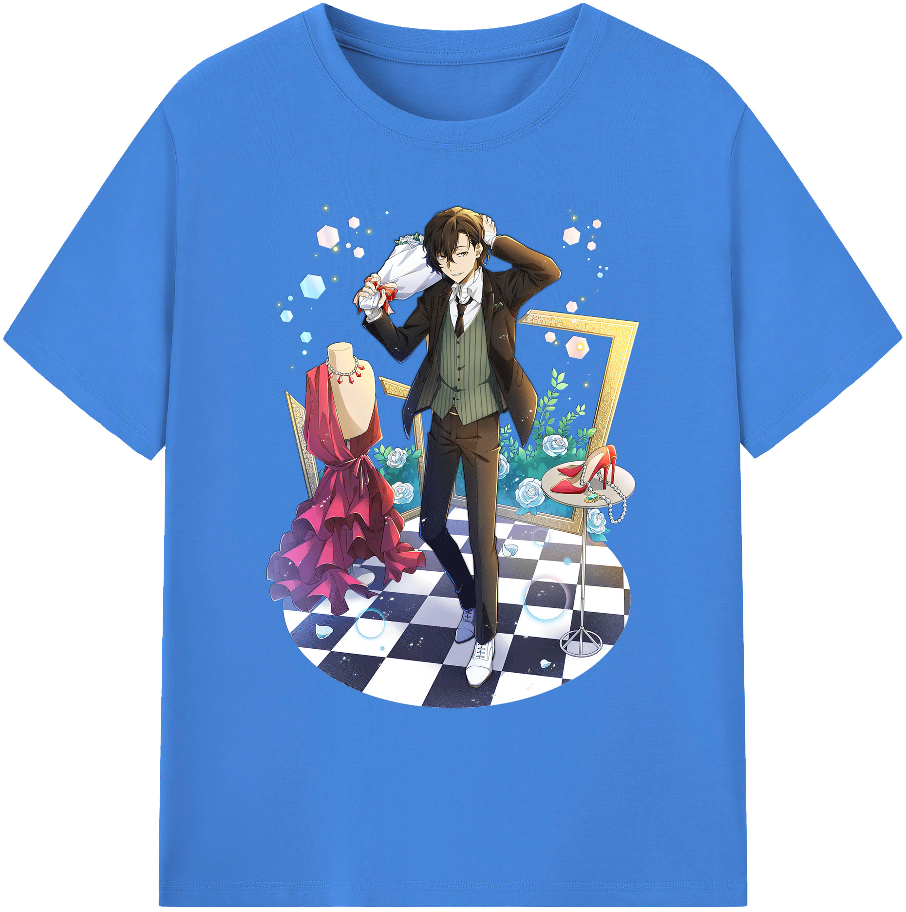 （画像用） 文豪ストレイドッグス Bungo Stray Dogs 綿100％ メンズ半袖Tシャツ｜肌触りやわらか＆通気性