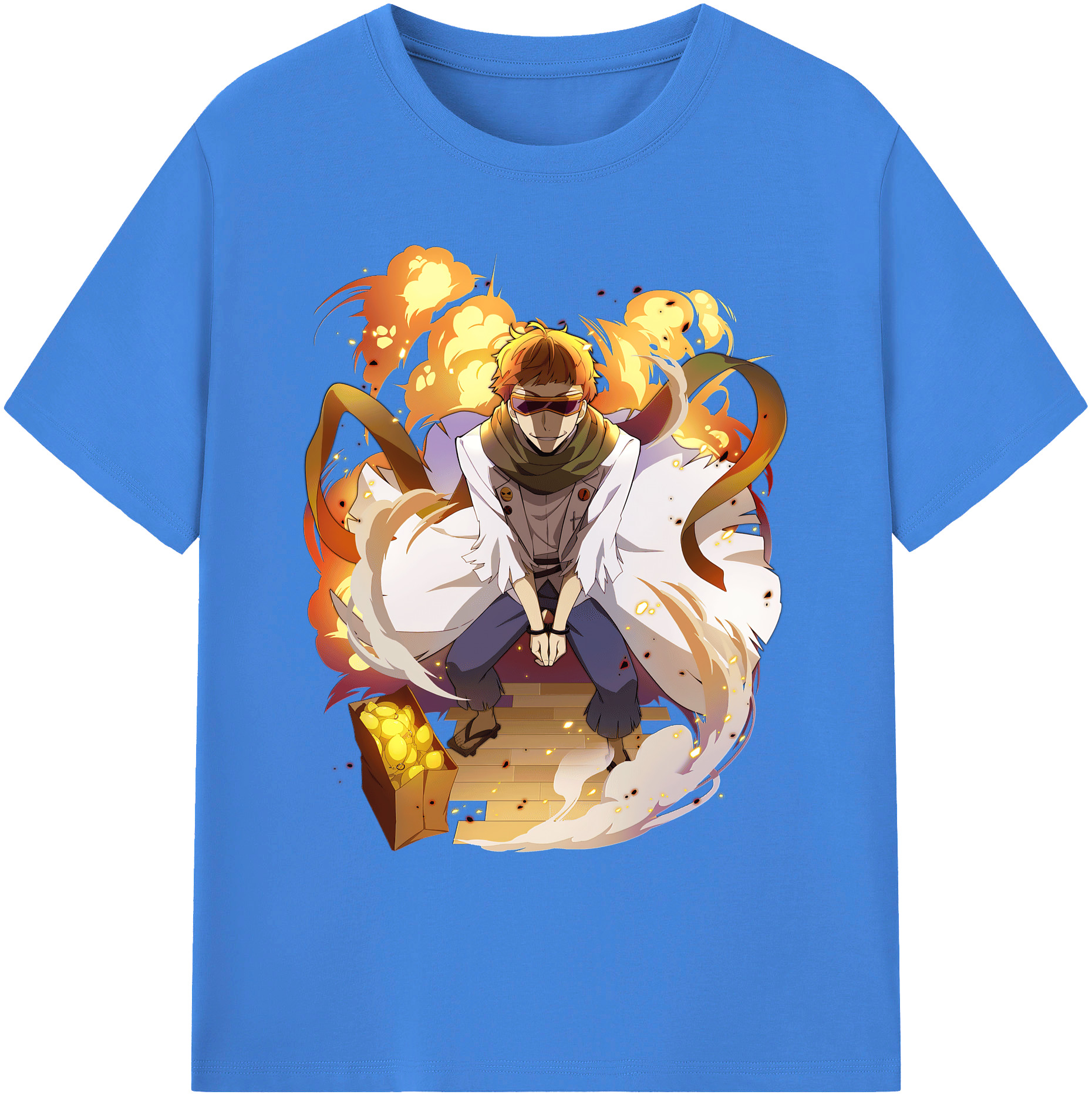 （画像用） 文豪ストレイドッグス Bungo Stray Dogs 綿100％ メンズ半袖Tシャツ｜肌触りやわらか＆通気性