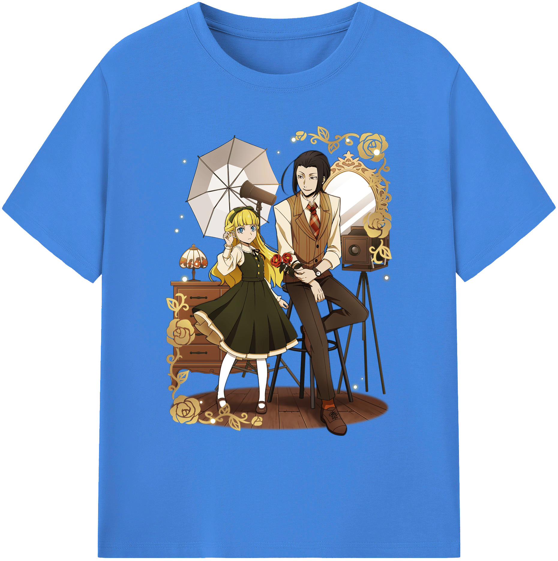 （画像用） 文豪ストレイドッグス Bungo Stray Dogs 綿100％ メンズ半袖Tシャツ｜肌触りやわらか＆通気性