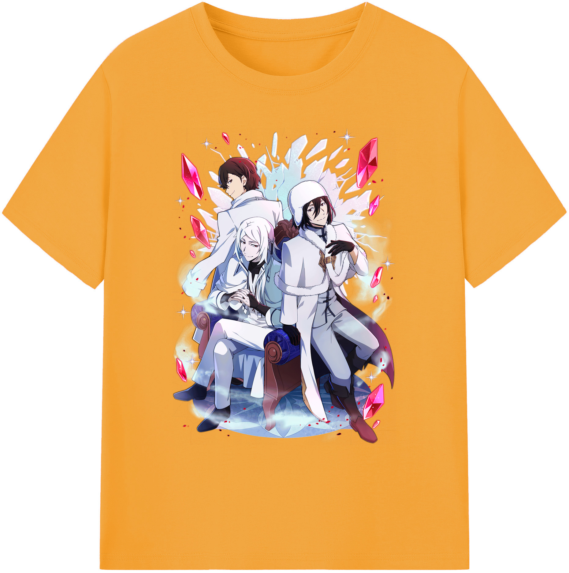 （画像用） 文豪ストレイドッグス Bungo Stray Dogs 綿100％ メンズ半袖Tシャツ｜肌触りやわらか＆通気性