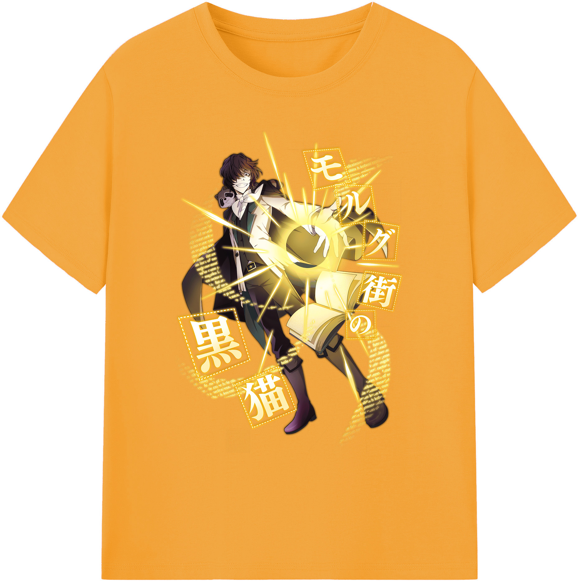 （画像用） 文豪ストレイドッグス Bungo Stray Dogs 綿100％ メンズ半袖Tシャツ｜肌触りやわらか＆通気性
