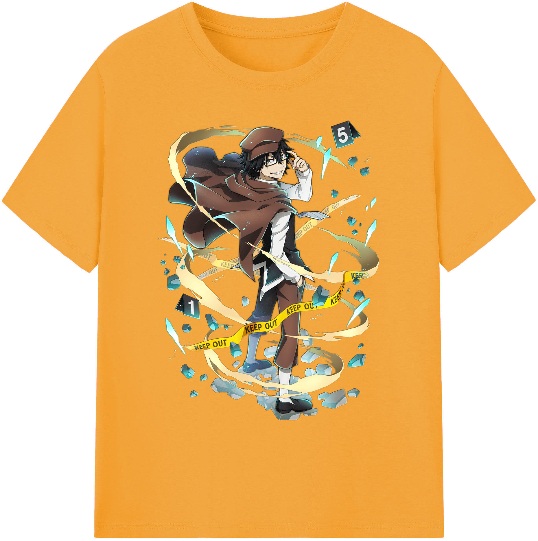 （画像用） 文豪ストレイドッグス Bungo Stray Dogs 綿100％ メンズ半袖Tシャツ｜肌触りやわらか＆通気性