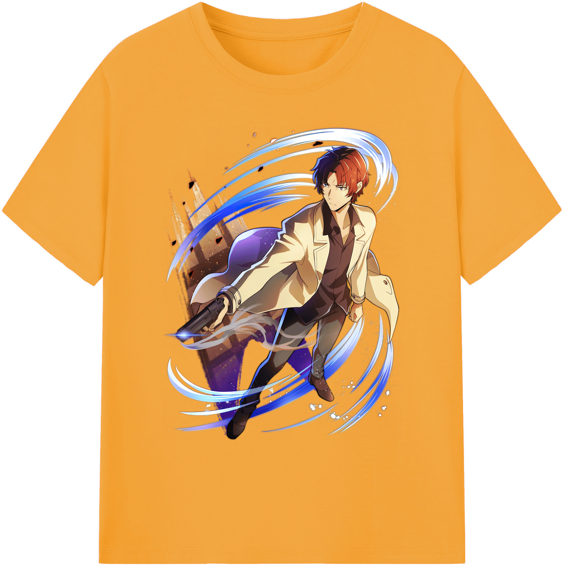 （画像用） 文豪ストレイドッグス Bungo Stray Dogs 綿100％ メンズ半袖Tシャツ｜肌触りやわらか＆通気性