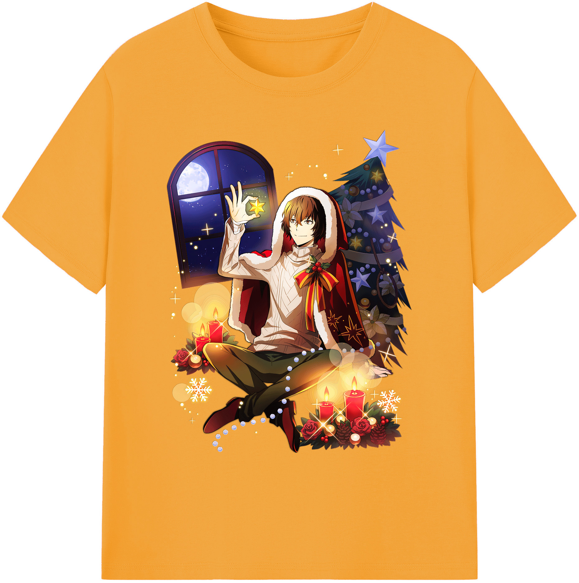 （画像用） 文豪ストレイドッグス Bungo Stray Dogs 綿100％ メンズ半袖Tシャツ｜肌触りやわらか＆通気性