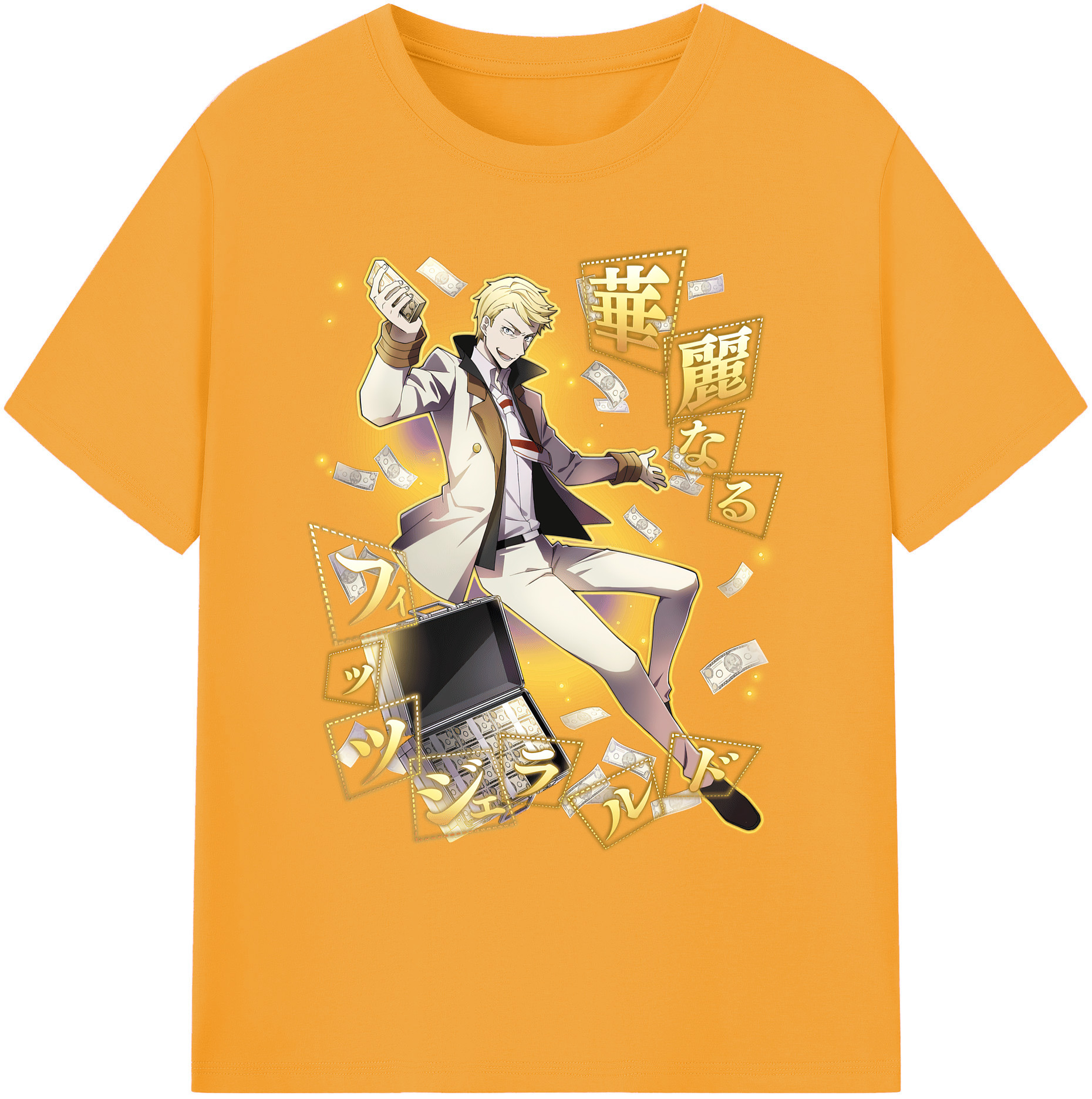 （画像用） 文豪ストレイドッグス Bungo Stray Dogs 綿100％ メンズ半袖Tシャツ｜肌触りやわらか＆通気性