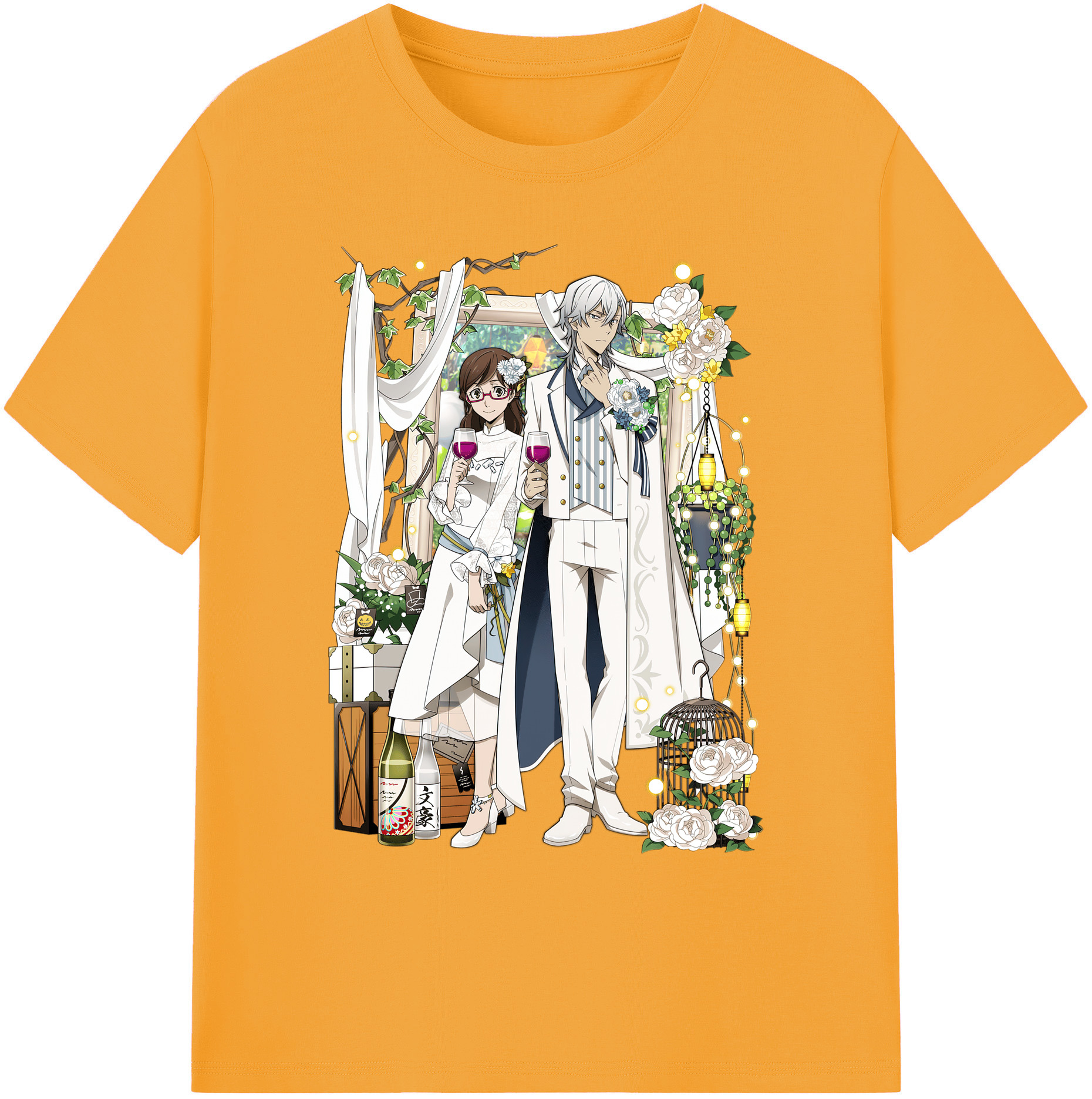 （画像用） 文豪ストレイドッグス Bungo Stray Dogs 綿100％ メンズ半袖Tシャツ｜肌触りやわらか＆通気性