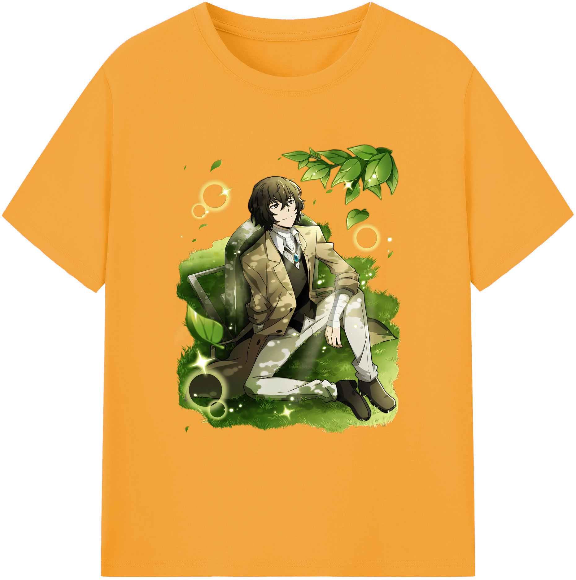 （画像用） 文豪ストレイドッグス Bungo Stray Dogs 綿100％ メンズ半袖Tシャツ｜肌触りやわらか＆通気性
