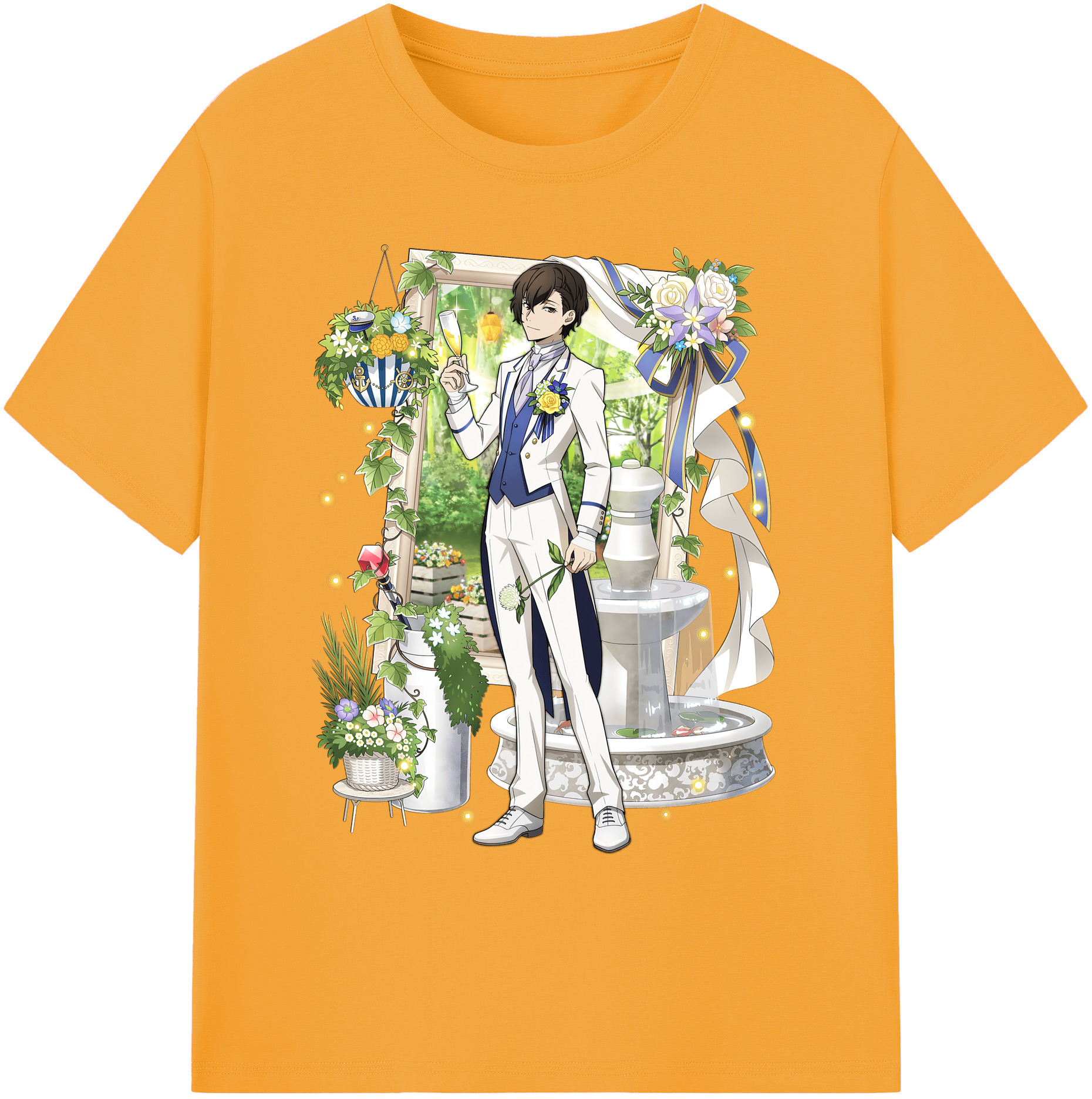 （画像用） 文豪ストレイドッグス Bungo Stray Dogs 綿100％ メンズ半袖Tシャツ｜肌触りやわらか＆通気性