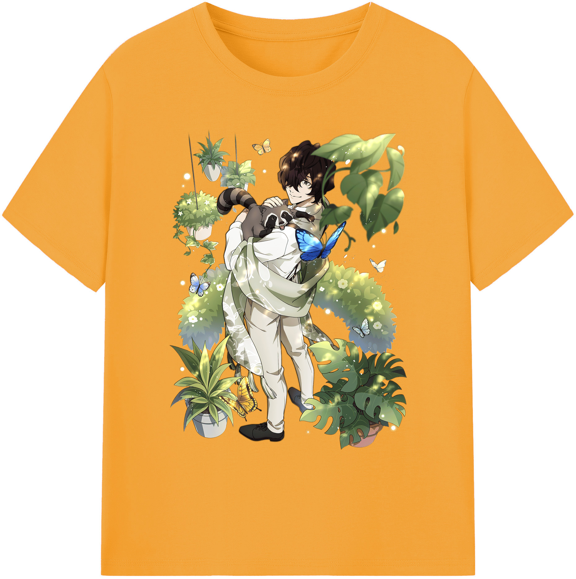 （画像用） 文豪ストレイドッグス Bungo Stray Dogs 綿100％ メンズ半袖Tシャツ｜肌触りやわらか＆通気性