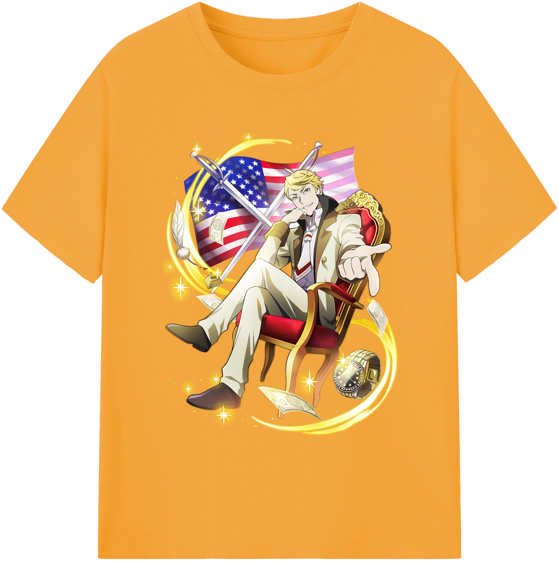 （画像用） 文豪ストレイドッグス Bungo Stray Dogs 綿100％ メンズ半袖Tシャツ｜肌触りやわらか＆通気性