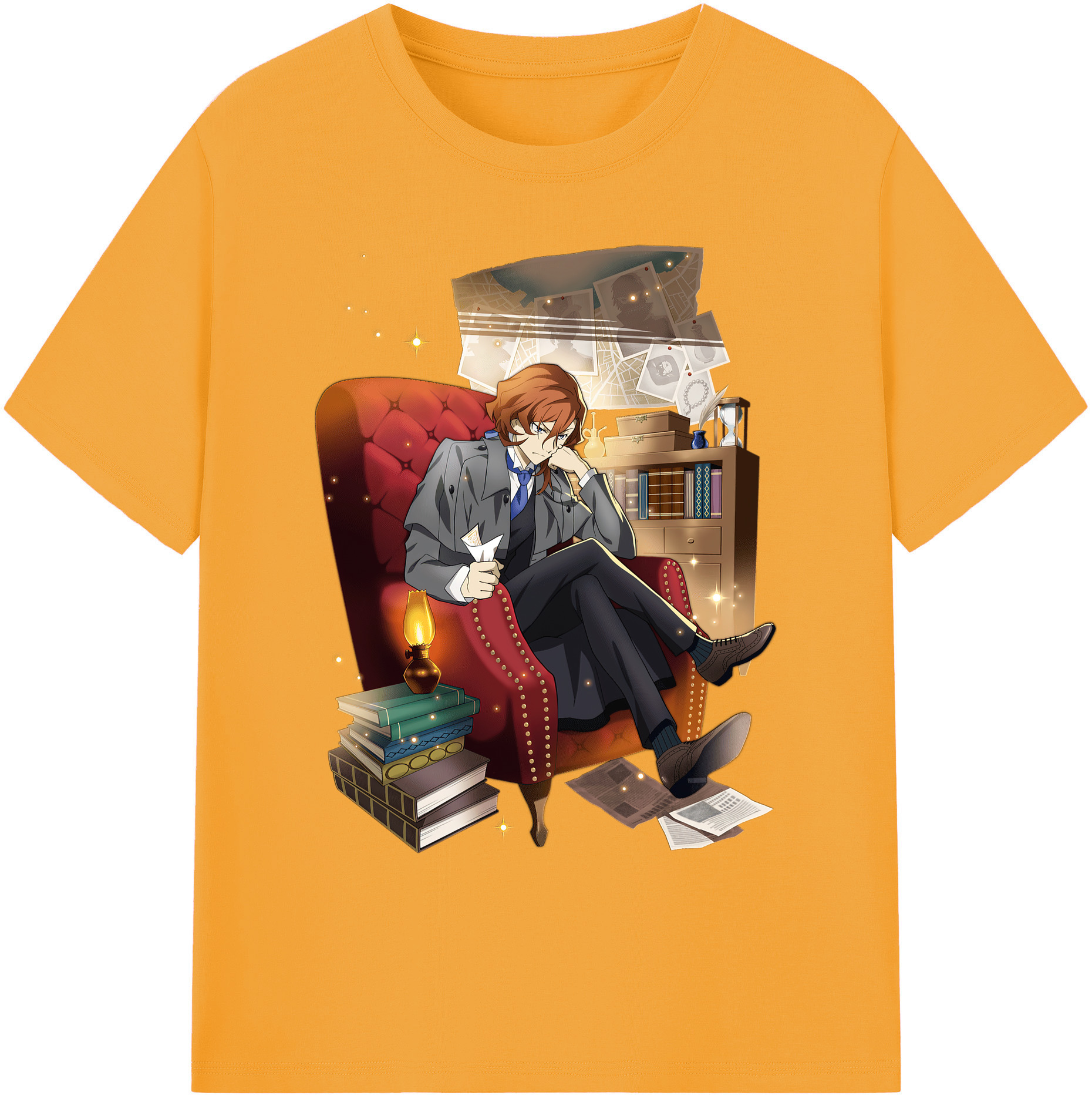 （画像用） 文豪ストレイドッグス Bungo Stray Dogs 綿100％ メンズ半袖Tシャツ｜肌触りやわらか＆通気性