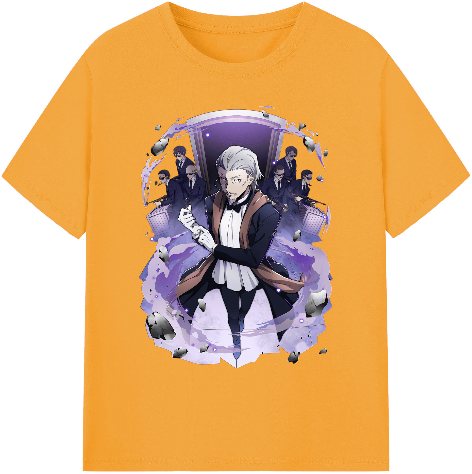 （画像用） 文豪ストレイドッグス Bungo Stray Dogs 綿100％ メンズ半袖Tシャツ｜肌触りやわらか＆通気性