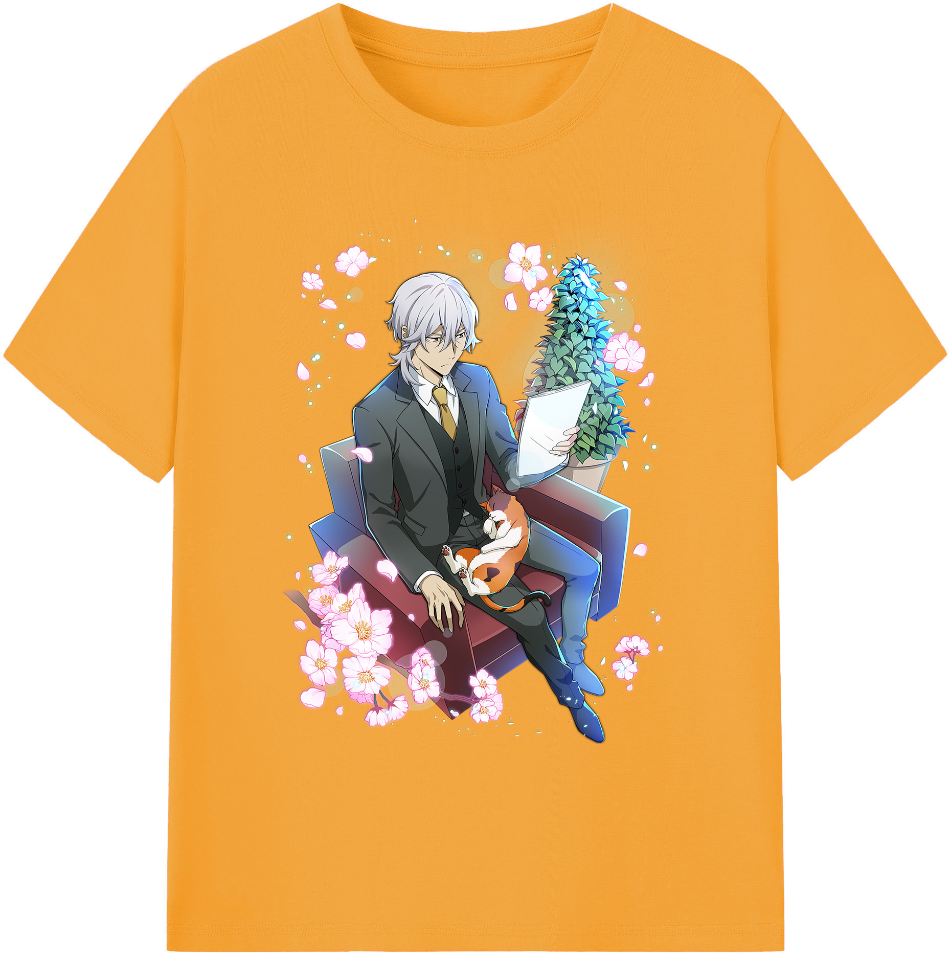 （画像用） 文豪ストレイドッグス Bungo Stray Dogs 綿100％ メンズ半袖Tシャツ｜肌触りやわらか＆通気性