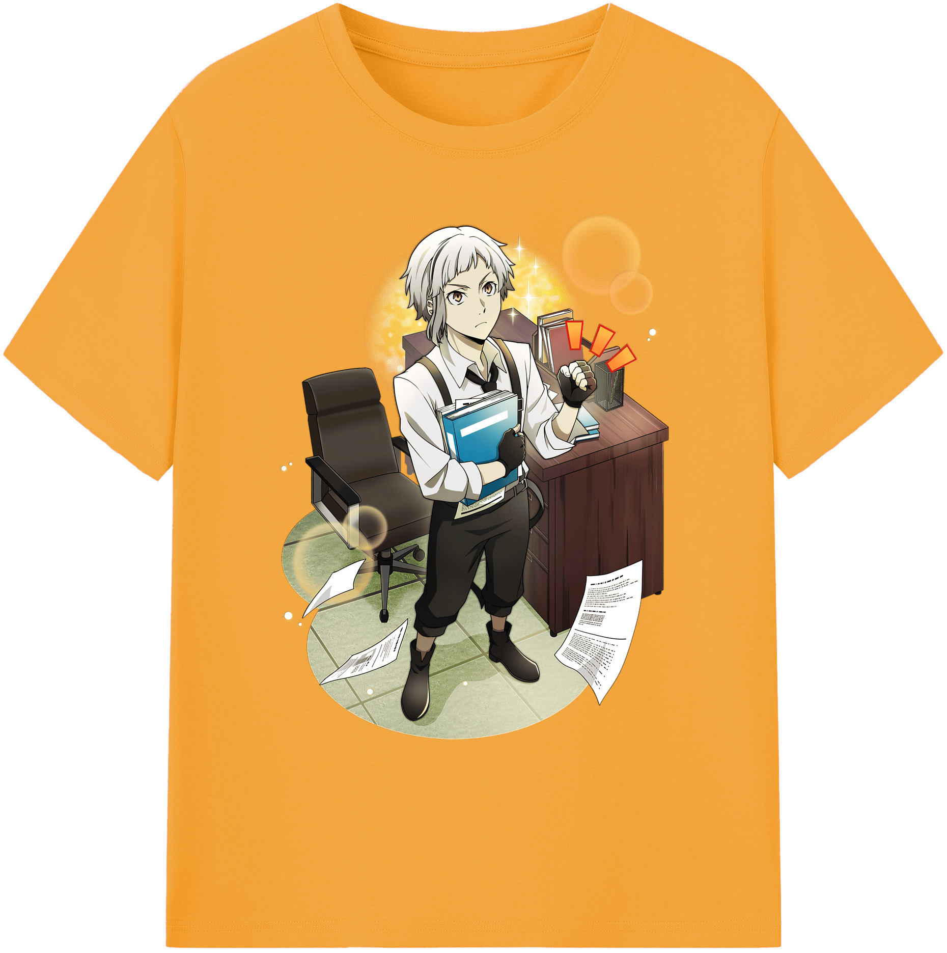 （画像用） 文豪ストレイドッグス Bungo Stray Dogs 綿100％ メンズ半袖Tシャツ｜肌触りやわらか＆通気性