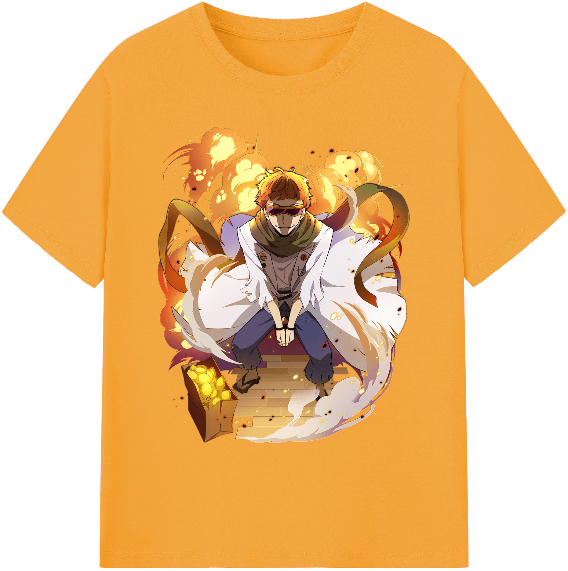 （画像用） 文豪ストレイドッグス Bungo Stray Dogs 綿100％ メンズ半袖Tシャツ｜肌触りやわらか＆通気性
