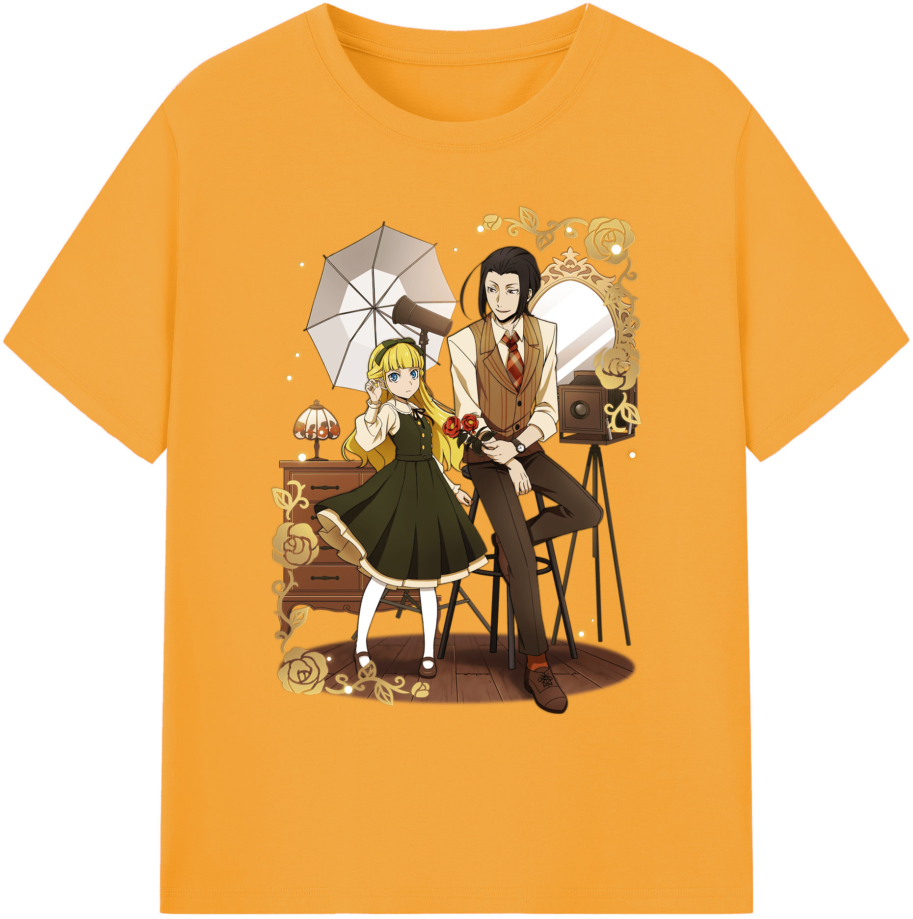 （画像用） 文豪ストレイドッグス Bungo Stray Dogs 綿100％ メンズ半袖Tシャツ｜肌触りやわらか＆通気性