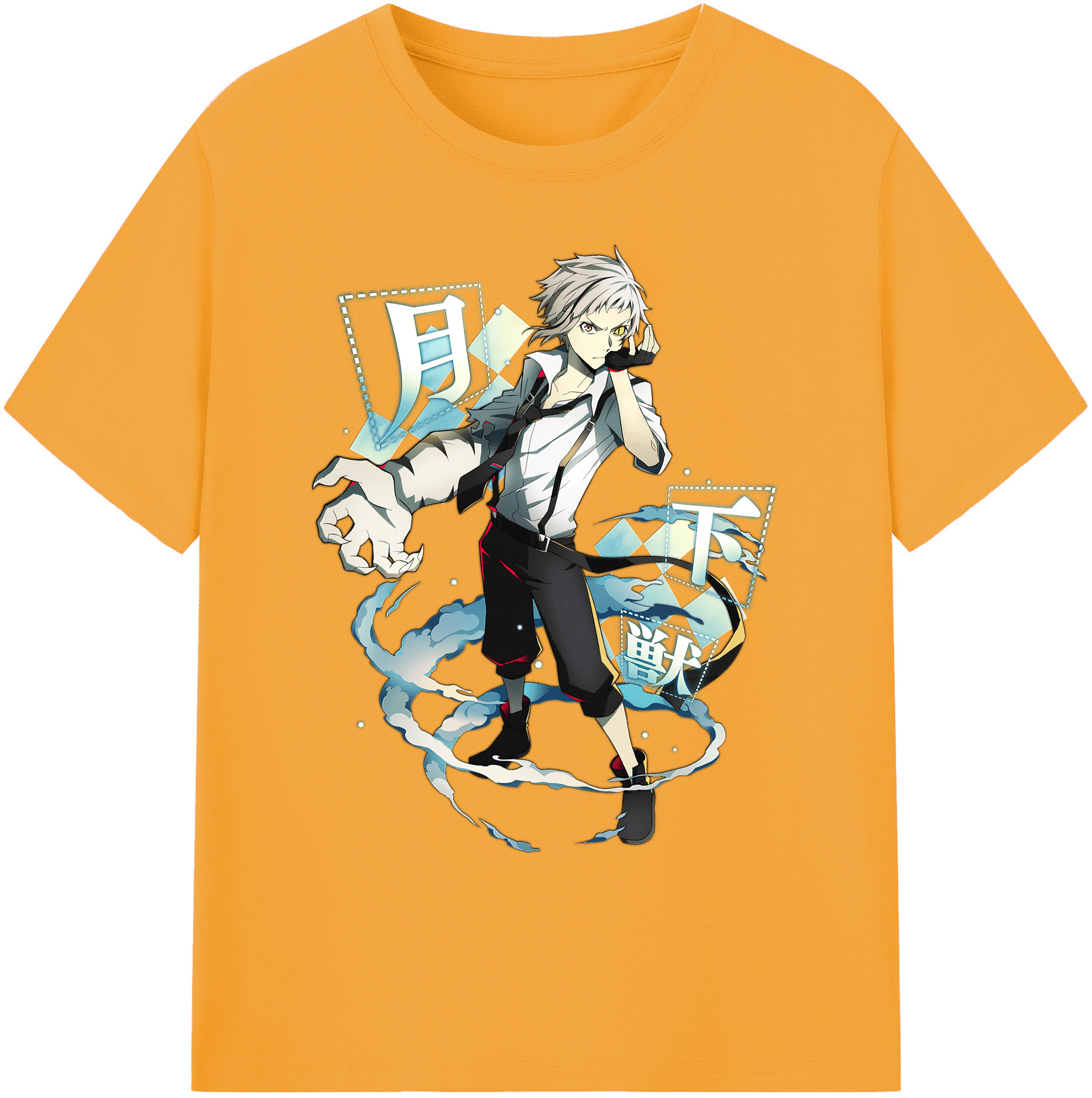 （画像用） 文豪ストレイドッグス Bungo Stray Dogs 綿100％ メンズ半袖Tシャツ｜肌触りやわらか＆通気性