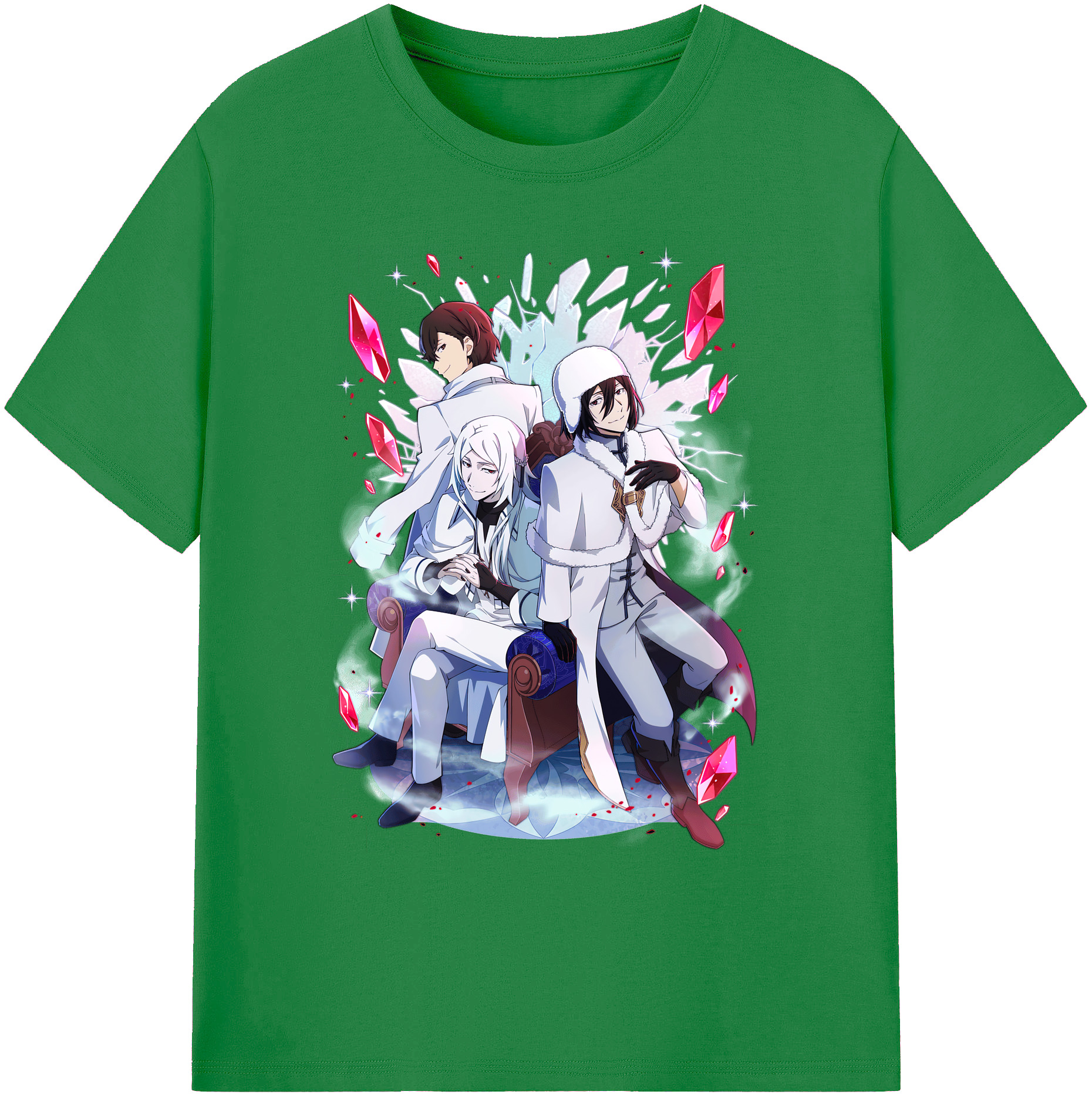 （画像用） 文豪ストレイドッグス Bungo Stray Dogs 綿100％ メンズ半袖Tシャツ｜肌触りやわらか＆通気性