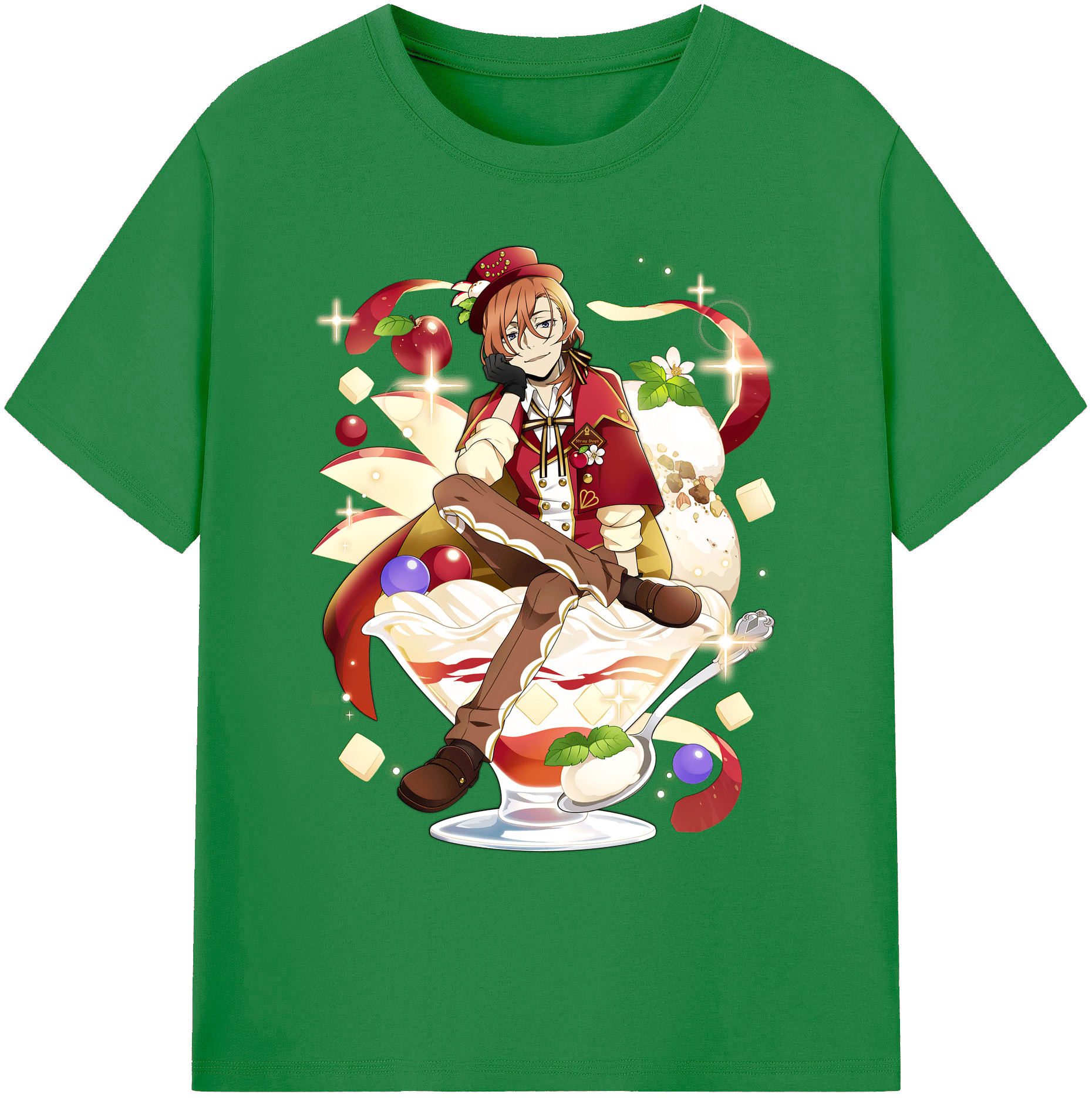 （画像用） 文豪ストレイドッグス Bungo Stray Dogs 綿100％ メンズ半袖Tシャツ｜肌触りやわらか＆通気性