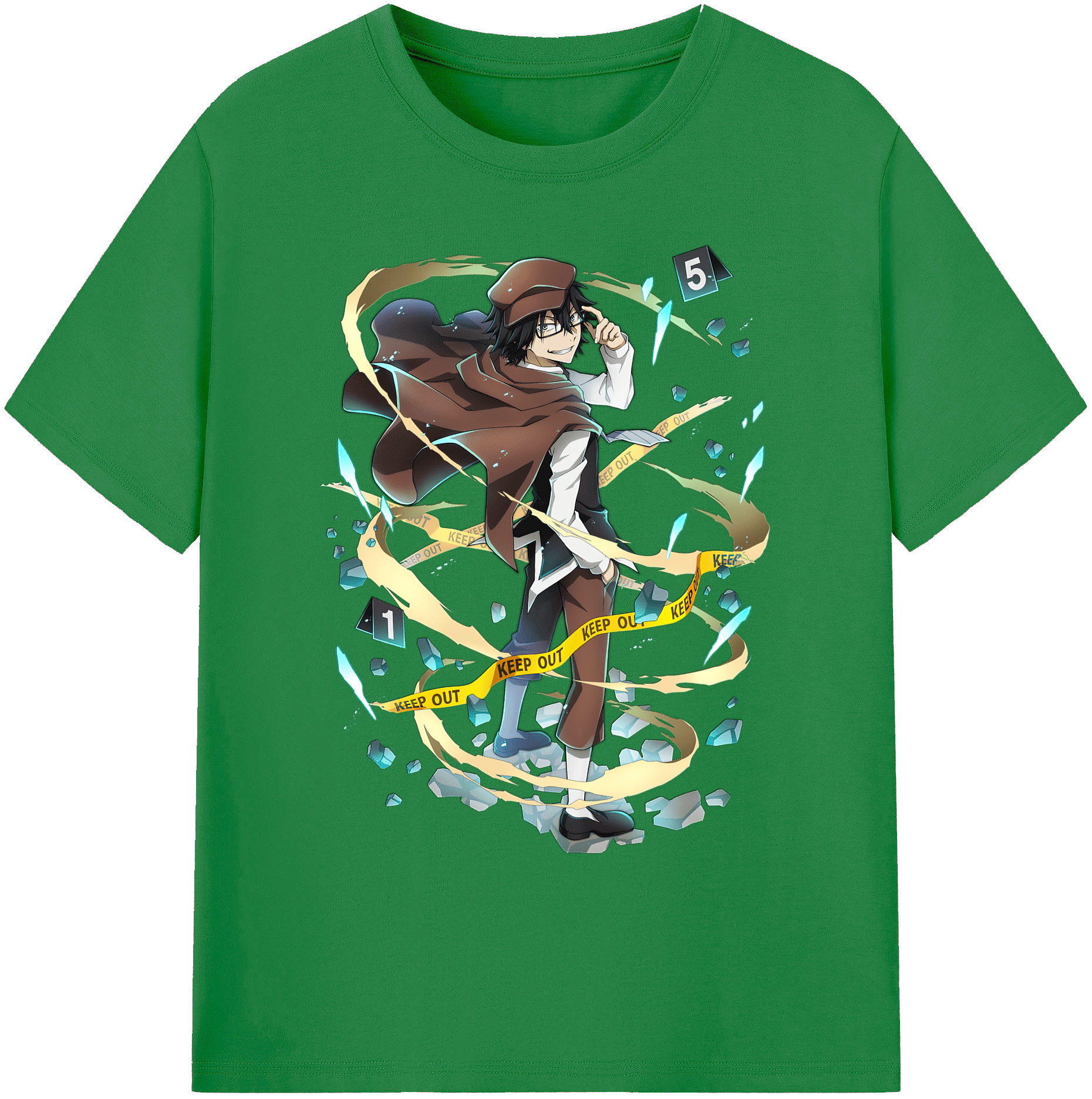（画像用） 文豪ストレイドッグス Bungo Stray Dogs 綿100％ メンズ半袖Tシャツ｜肌触りやわらか＆通気性
