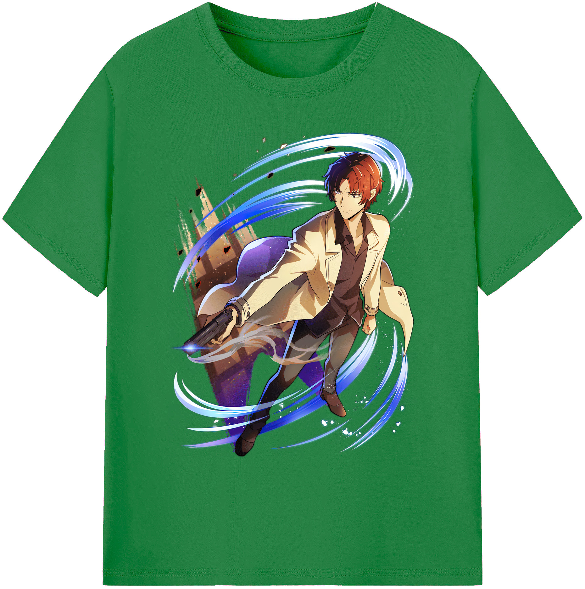 （画像用） 文豪ストレイドッグス Bungo Stray Dogs 綿100％ メンズ半袖Tシャツ｜肌触りやわらか＆通気性