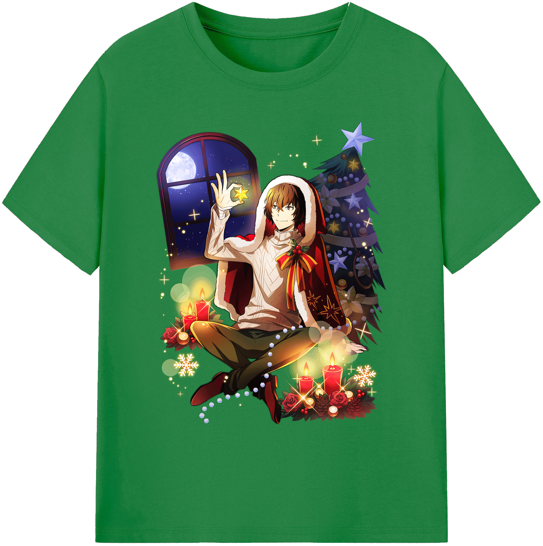 （画像用） 文豪ストレイドッグス Bungo Stray Dogs 綿100％ メンズ半袖Tシャツ｜肌触りやわらか＆通気性