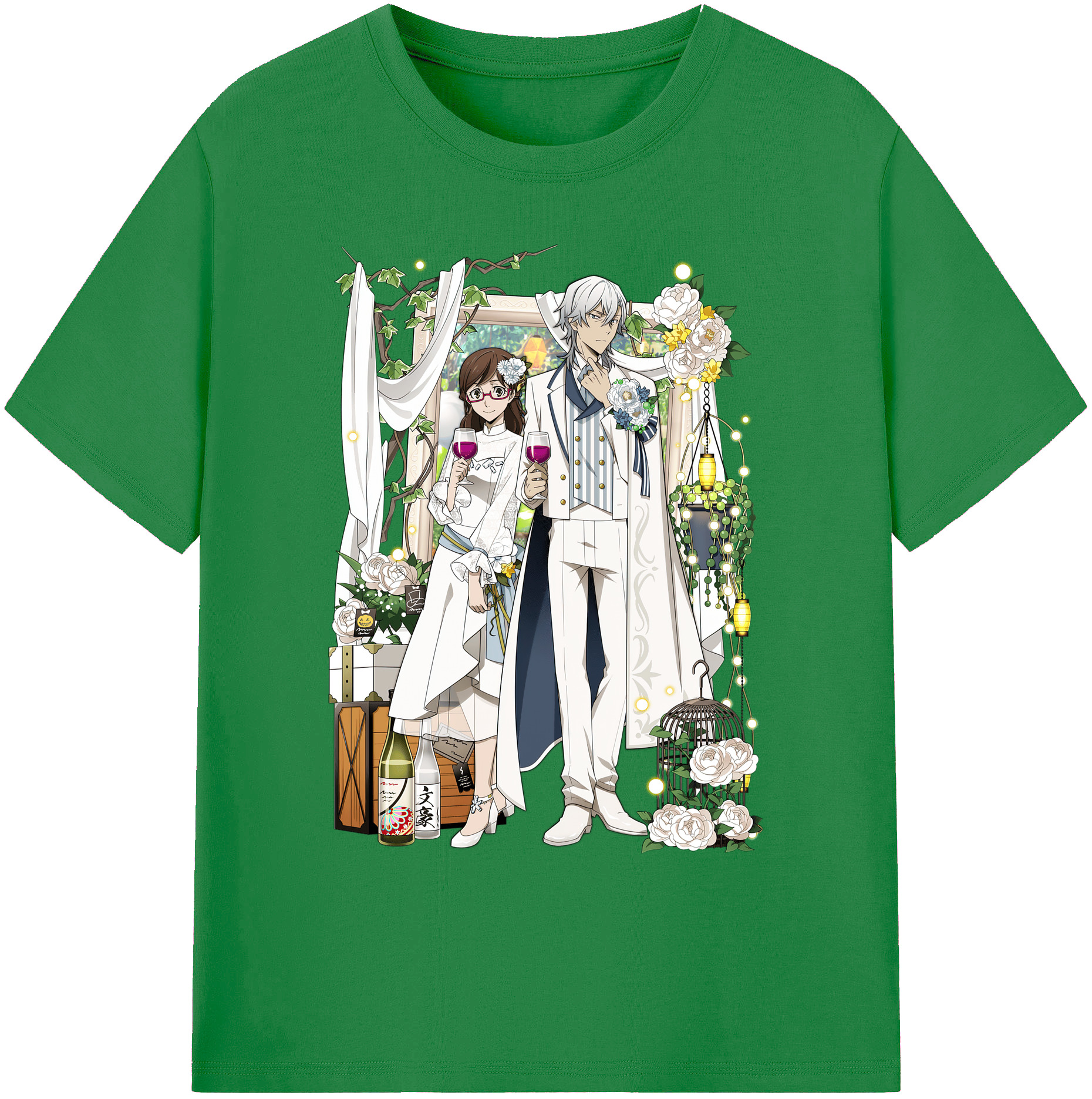 （画像用） 文豪ストレイドッグス Bungo Stray Dogs 綿100％ メンズ半袖Tシャツ｜肌触りやわらか＆通気性