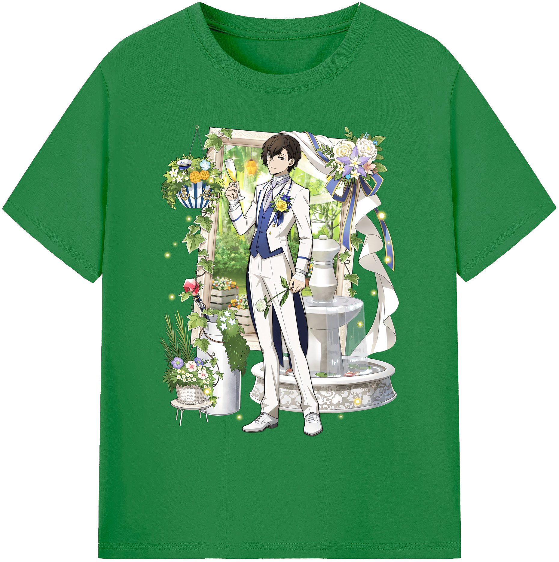 （画像用） 文豪ストレイドッグス Bungo Stray Dogs 綿100％ メンズ半袖Tシャツ｜肌触りやわらか＆通気性