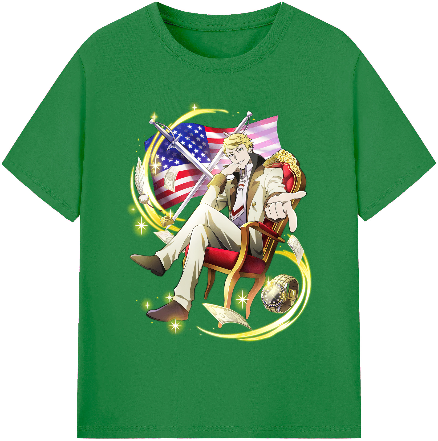 （画像用） 文豪ストレイドッグス Bungo Stray Dogs 綿100％ メンズ半袖Tシャツ｜肌触りやわらか＆通気性